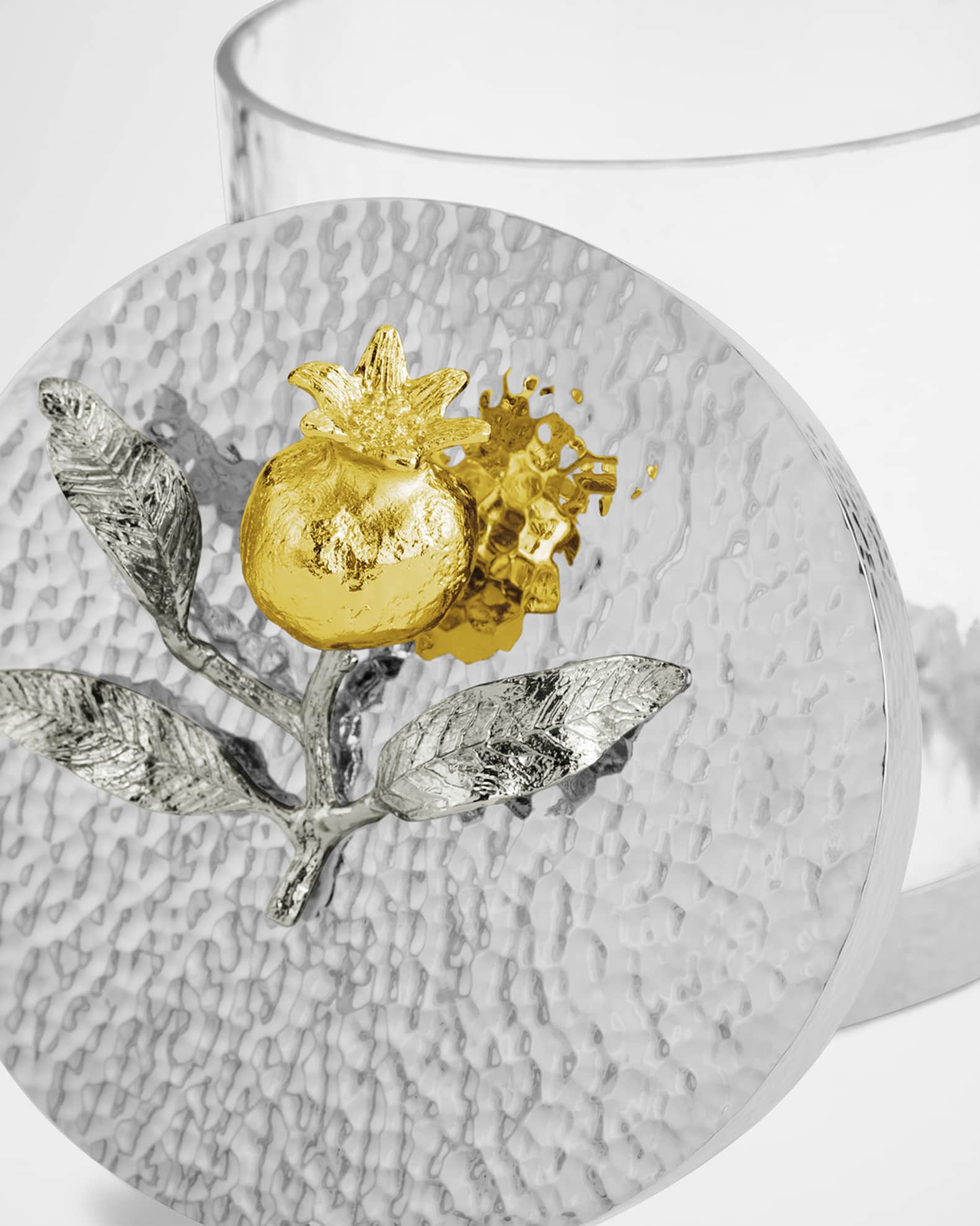 Michael Aram Pomegranate Silver & Gold Extra Small Canister