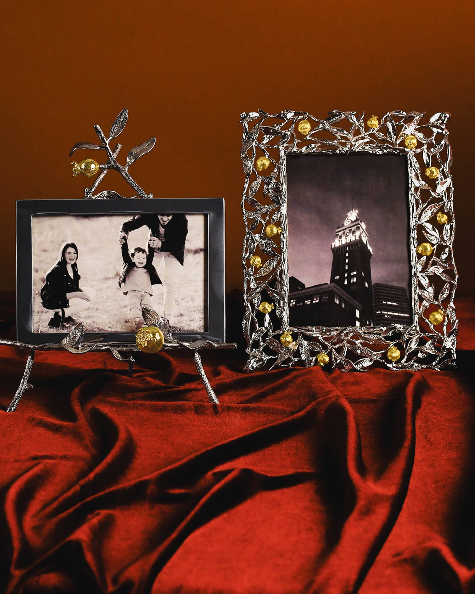 Michael Aram Pomegranate Silver & Gold Easel Picture Frame, 5