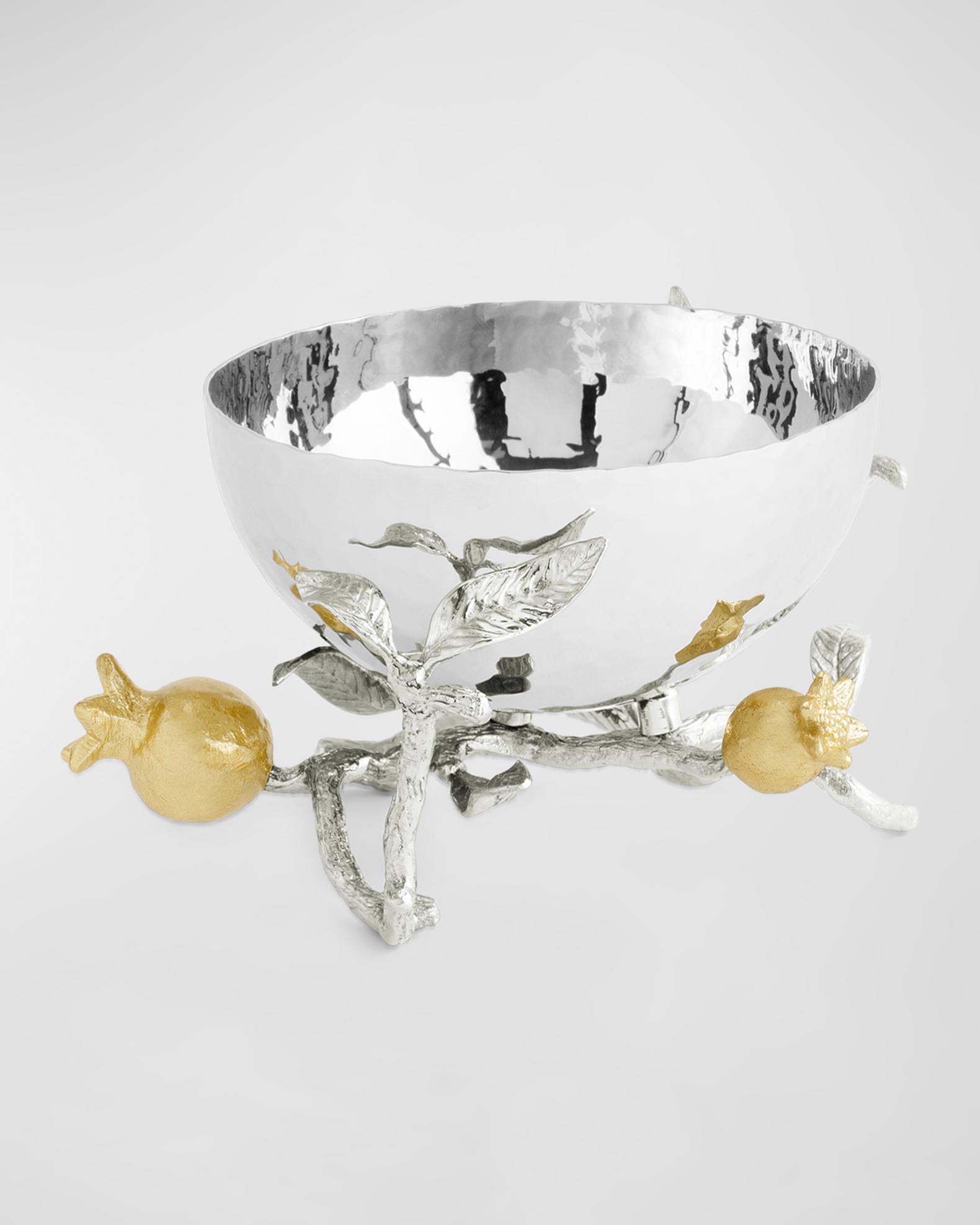 Michael Aram Pomegranate Silver & Gold Nut Bowl | Neiman Marcus