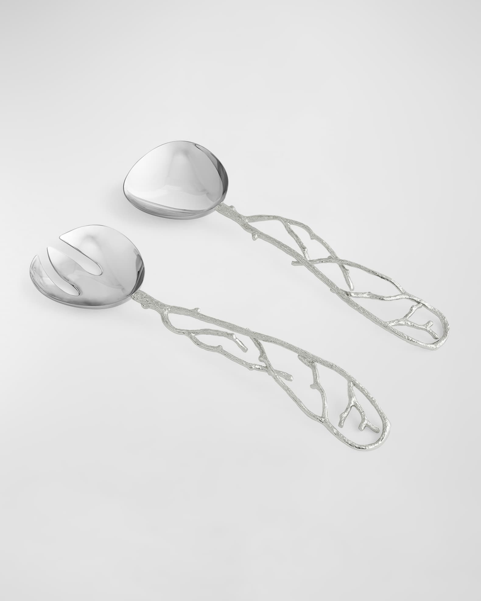 Pomegranate Silver & Gold 2-Piece Serving Set 1