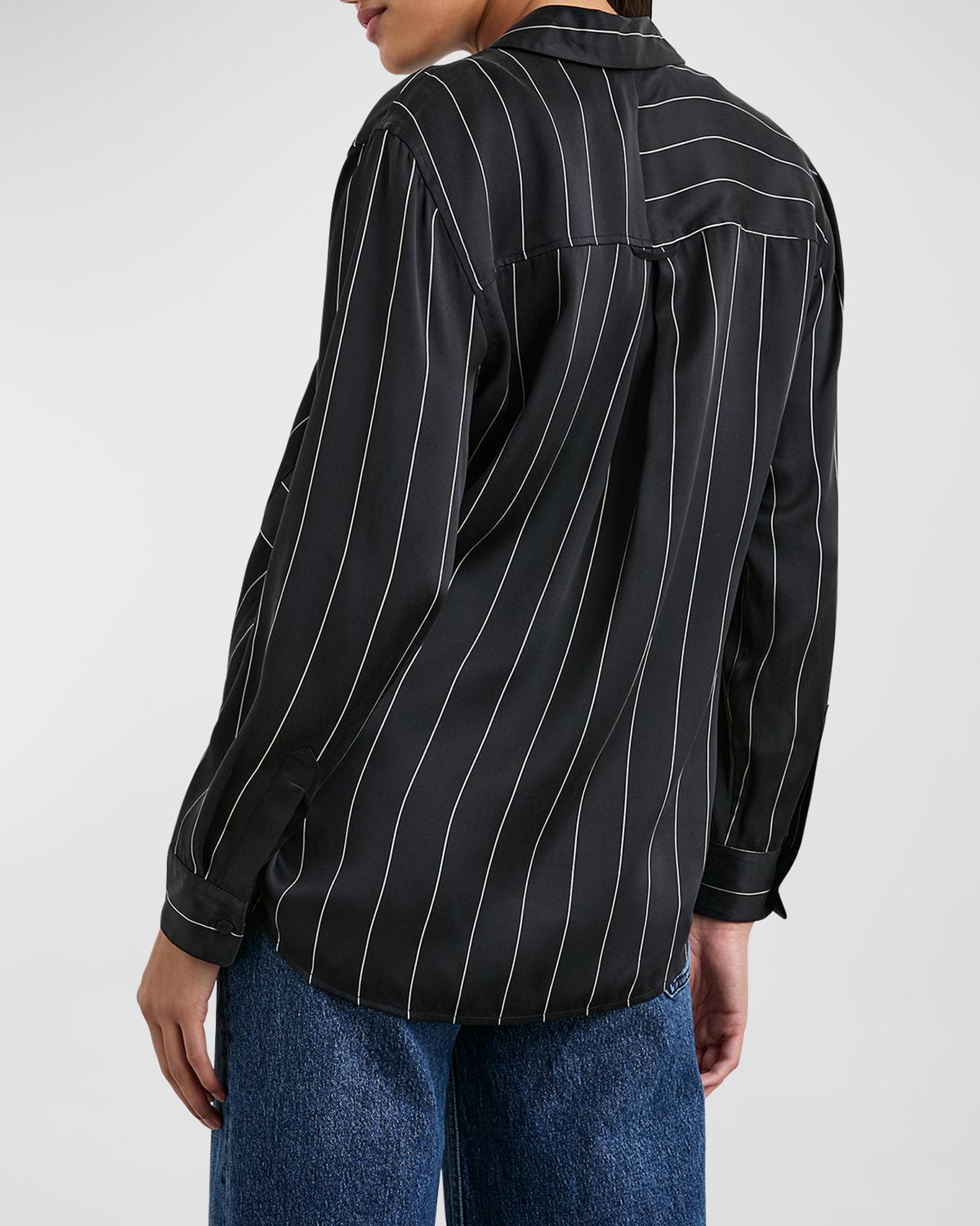 Rails Spencer Striped Silk Blouse | Neiman Marcus