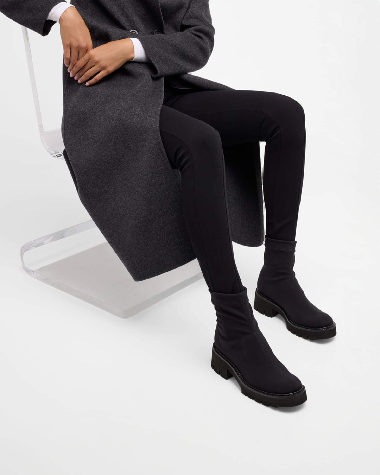 Tessa Stretch Lug-Sole Booties