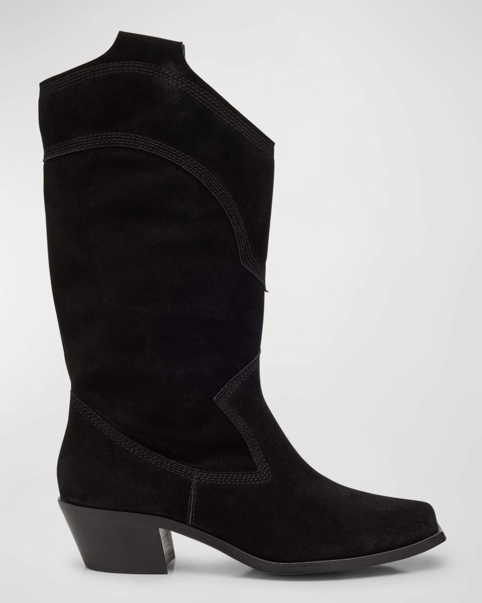 Britta Suede Mid Cowboy Boots 0