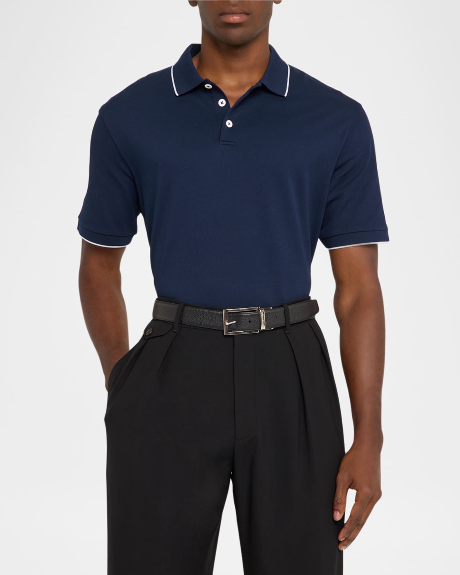 Emporio Armani Men's Tipped Polo Shirt | Neiman Marcus