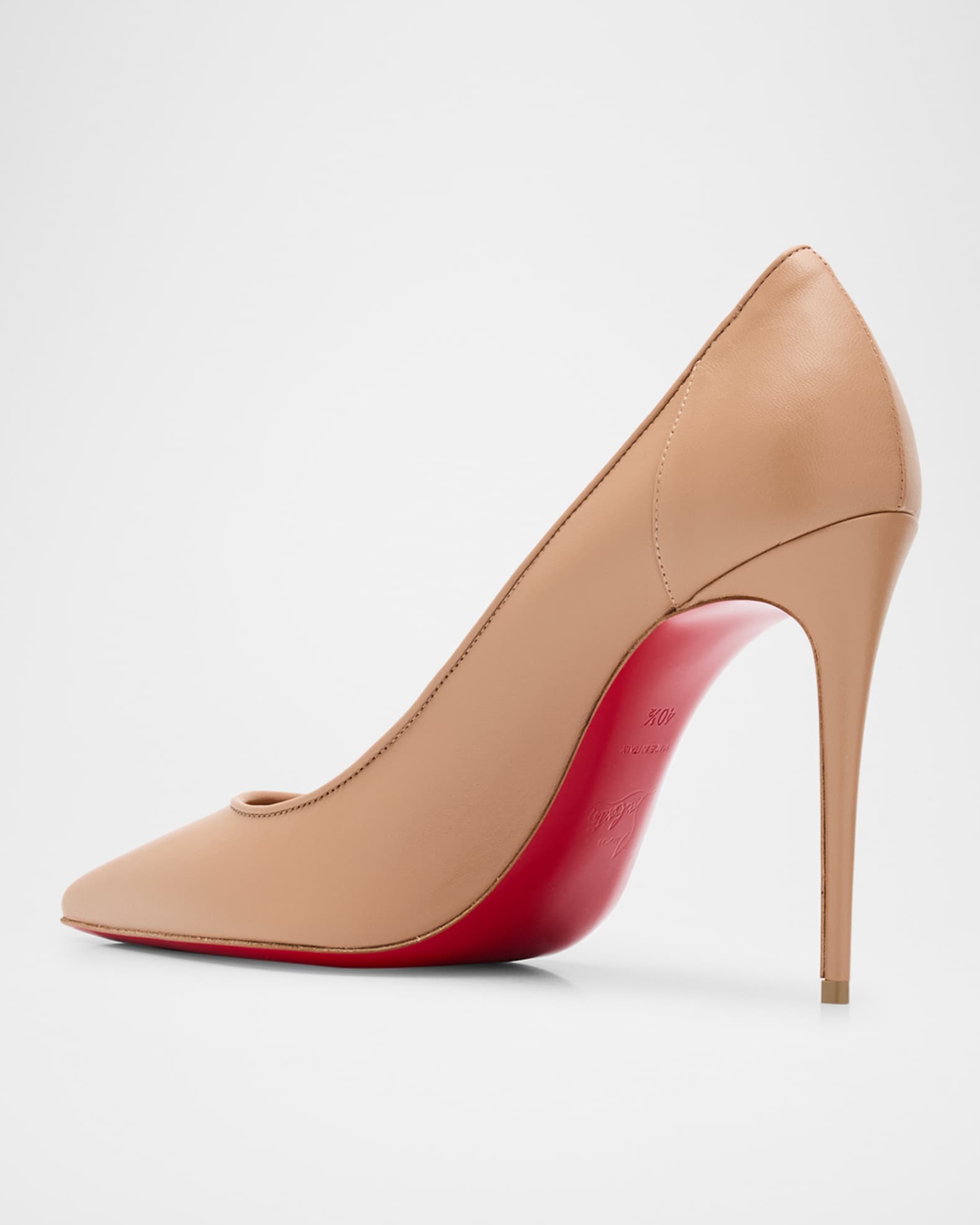 Christian Louboutin 100mm Sporty Kate Leather Pumps | Neiman Marcus