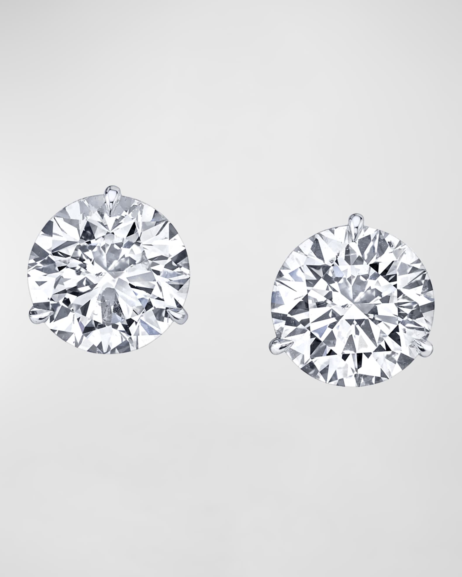 x Danielle Klein 18K White Gold 3-Prong Diamond Martini Stud Earrings, 6tcw, 0.35"L / 0.35"W 0