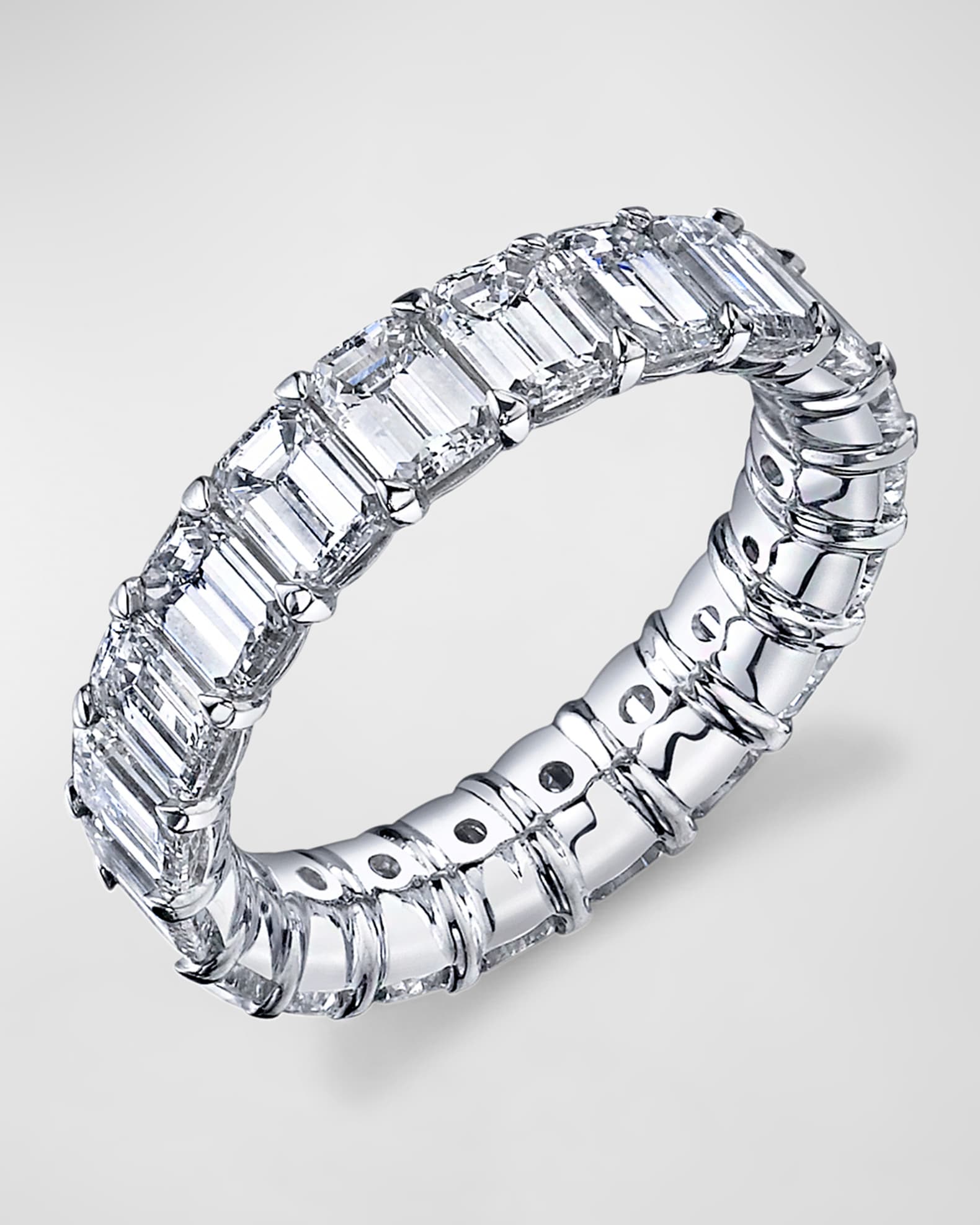 x Christina Adamo Large Eternity Band with Emerald Cut Diamonds, 4.00ct 0