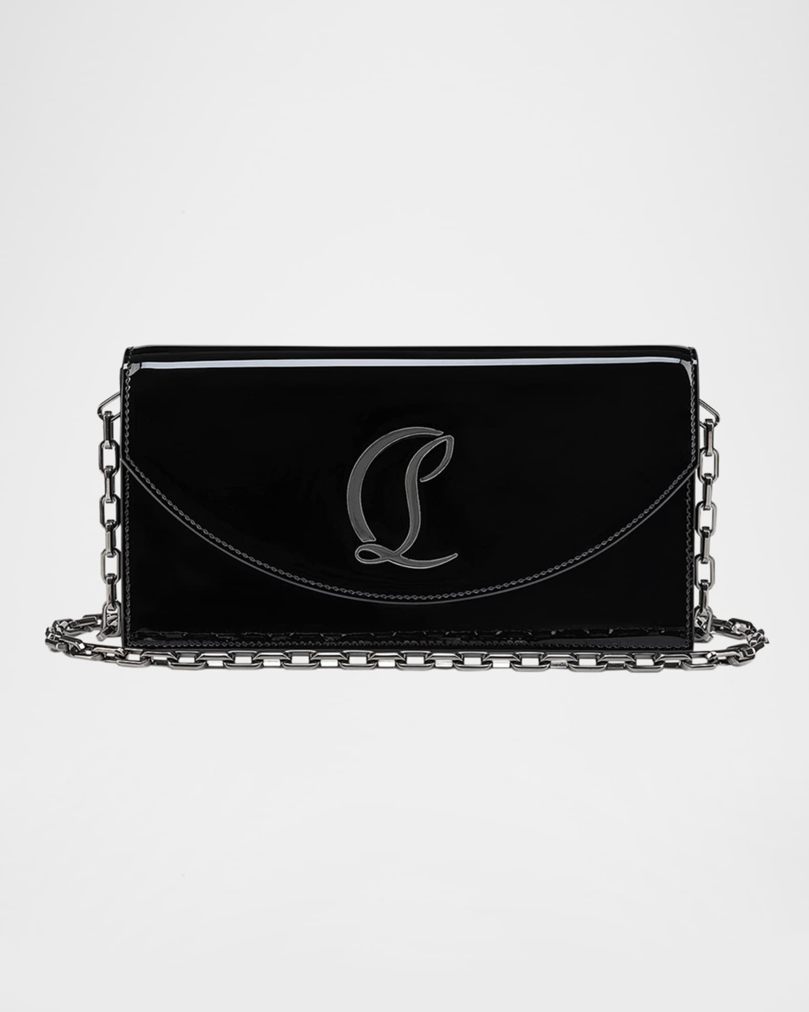 Loubi54 Flap Patent Leather Clutch Bag 0