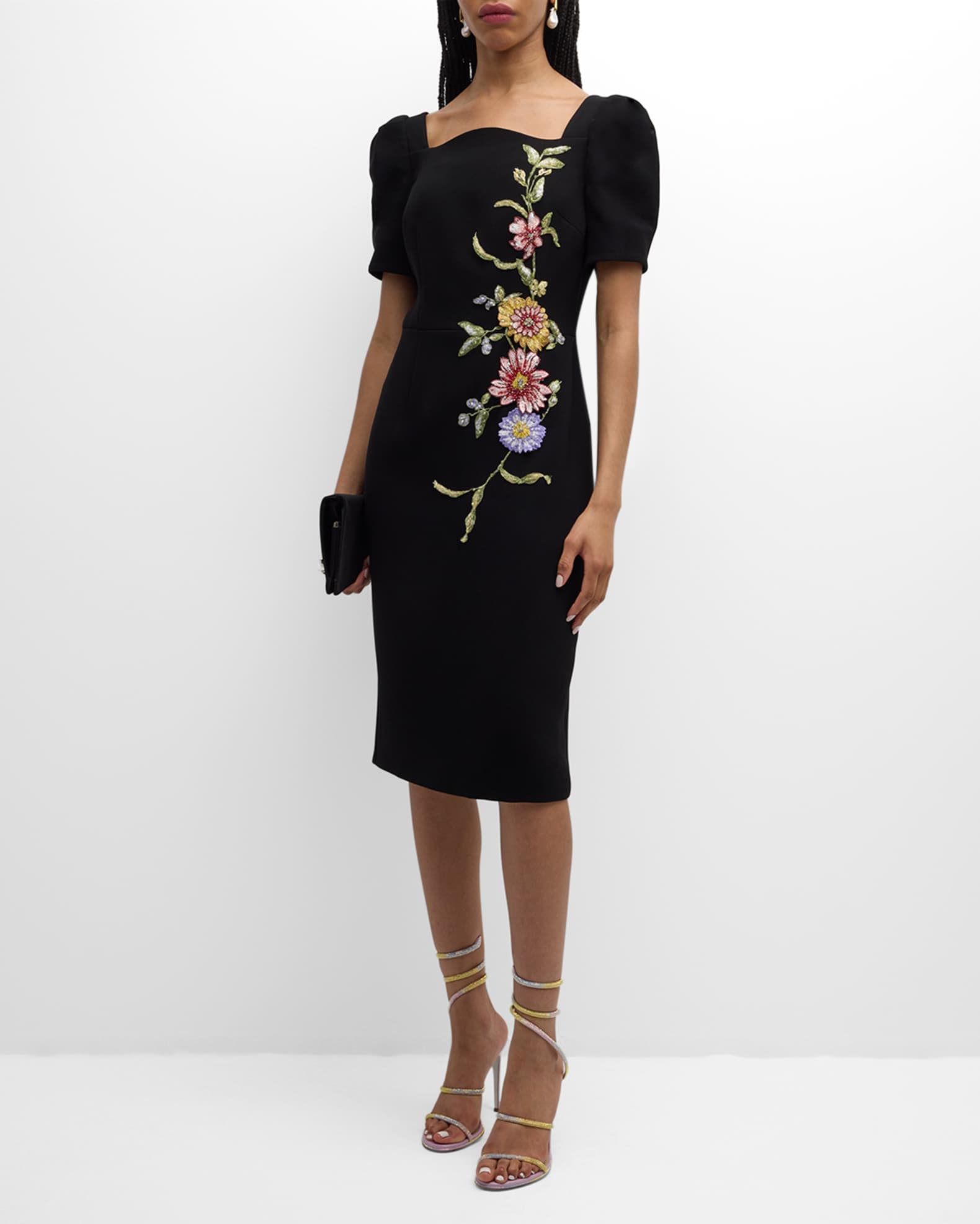 Teri jon floral applique dress outlet