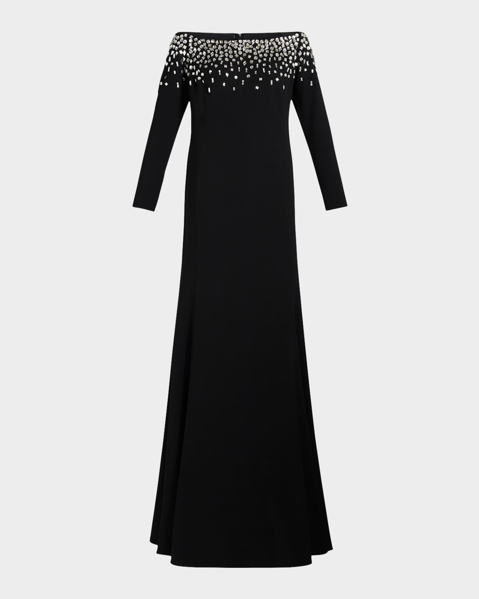 Plus Size Pedina Off-Shoulder Crystal Gown 0