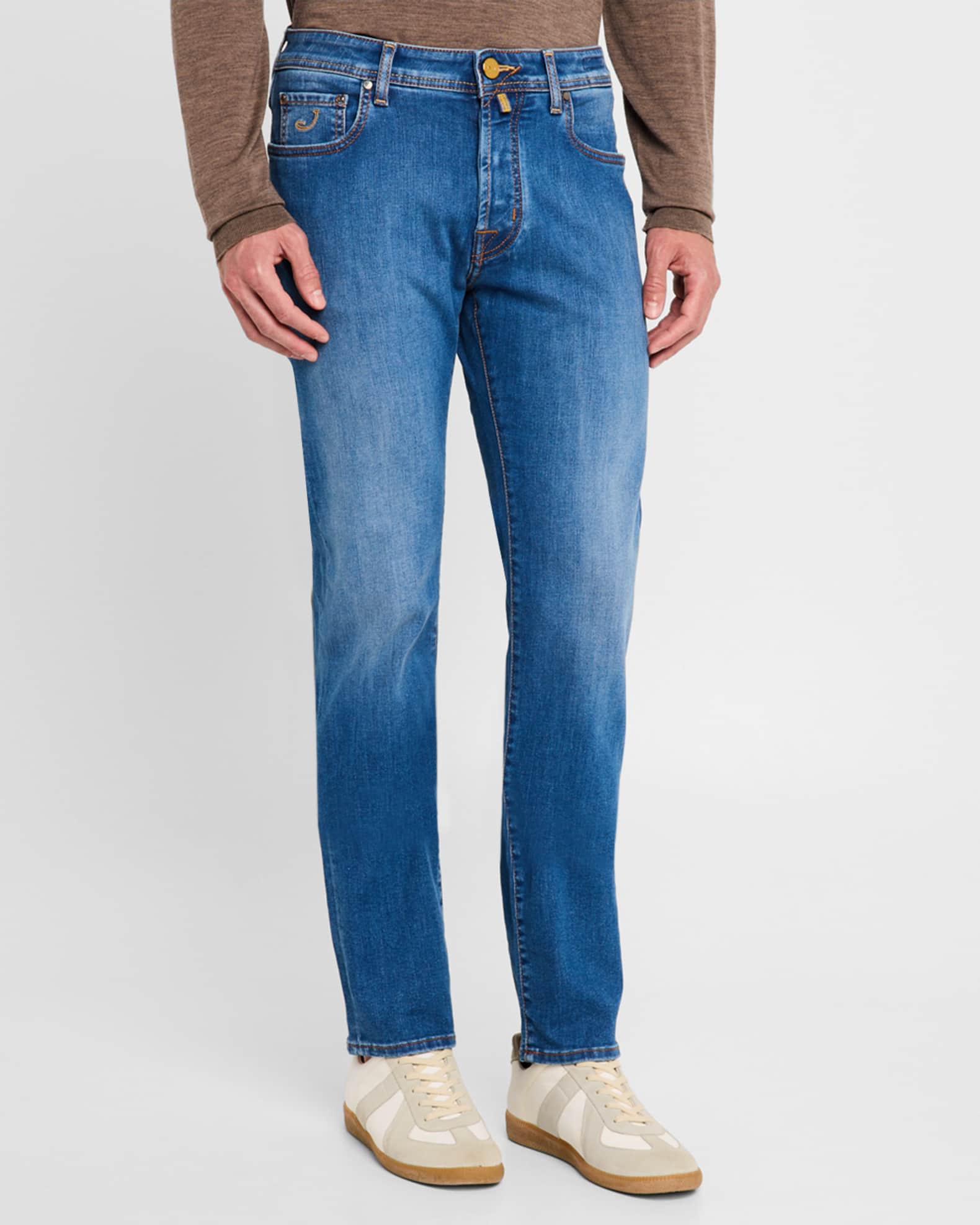Jacob Cohen Men's Bard Slim-Fit 5-Pocket Denim Jeans | Neiman Marcus