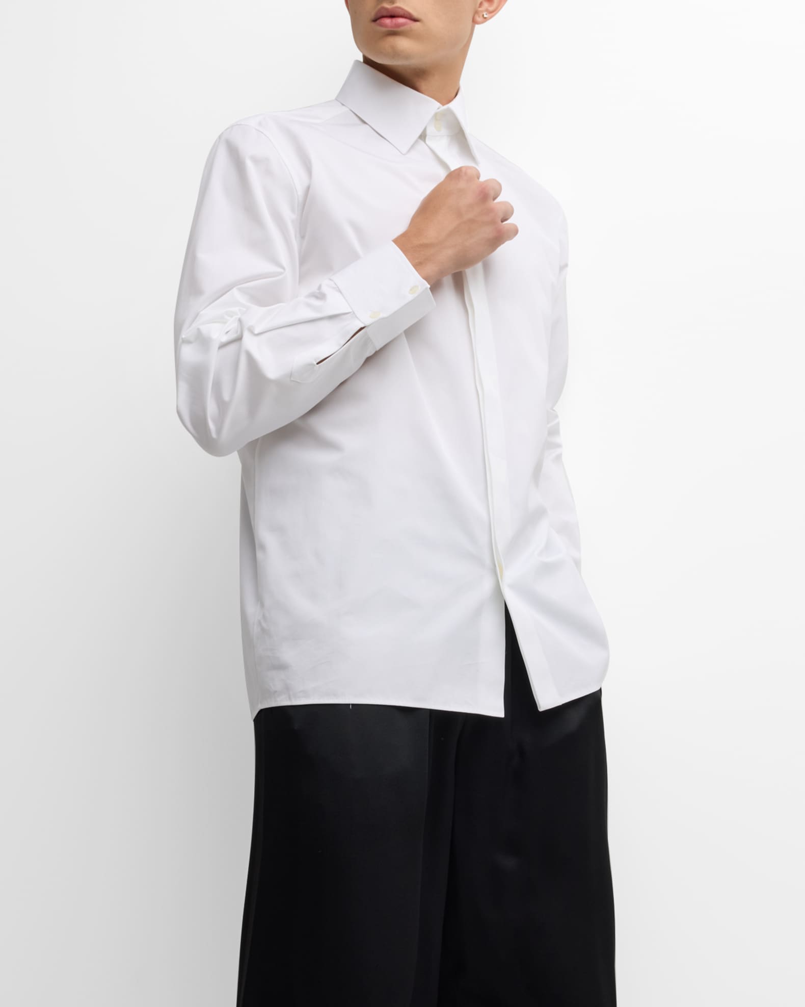 Saint Laurent Men's Poplin Dress Shirt | Neiman Marcus