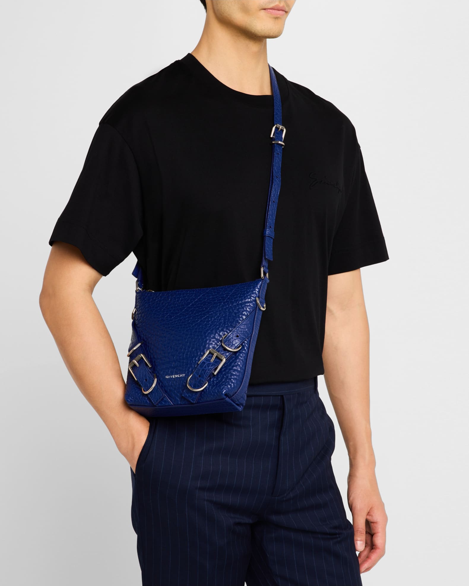 GIVENCHY★Voilleux crossbody bag Givenchy Men's Voyou Small Leather Crossbody Bag | Neiman Marcus