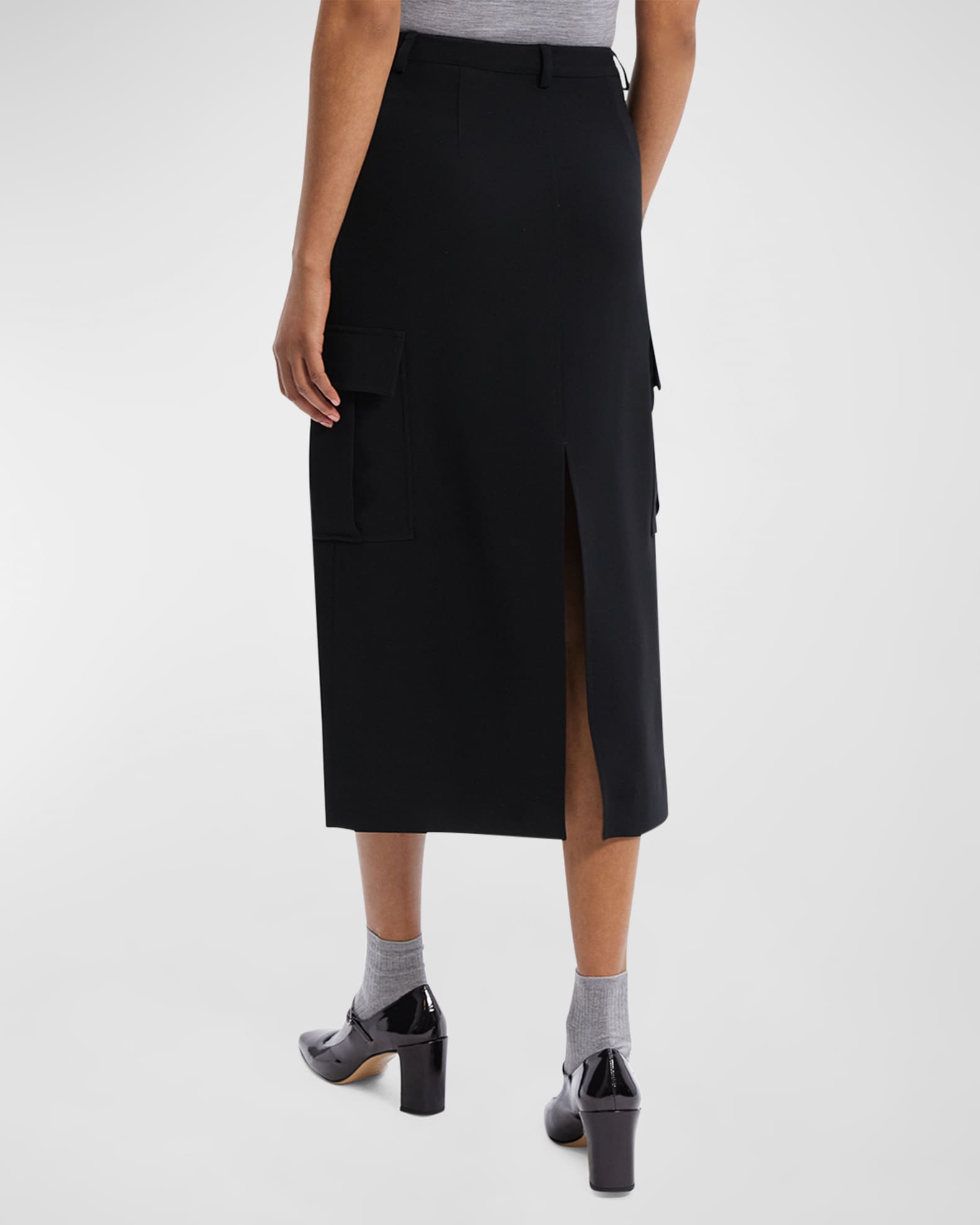 Theory Women s Relaxed Cargo Midi Skirt