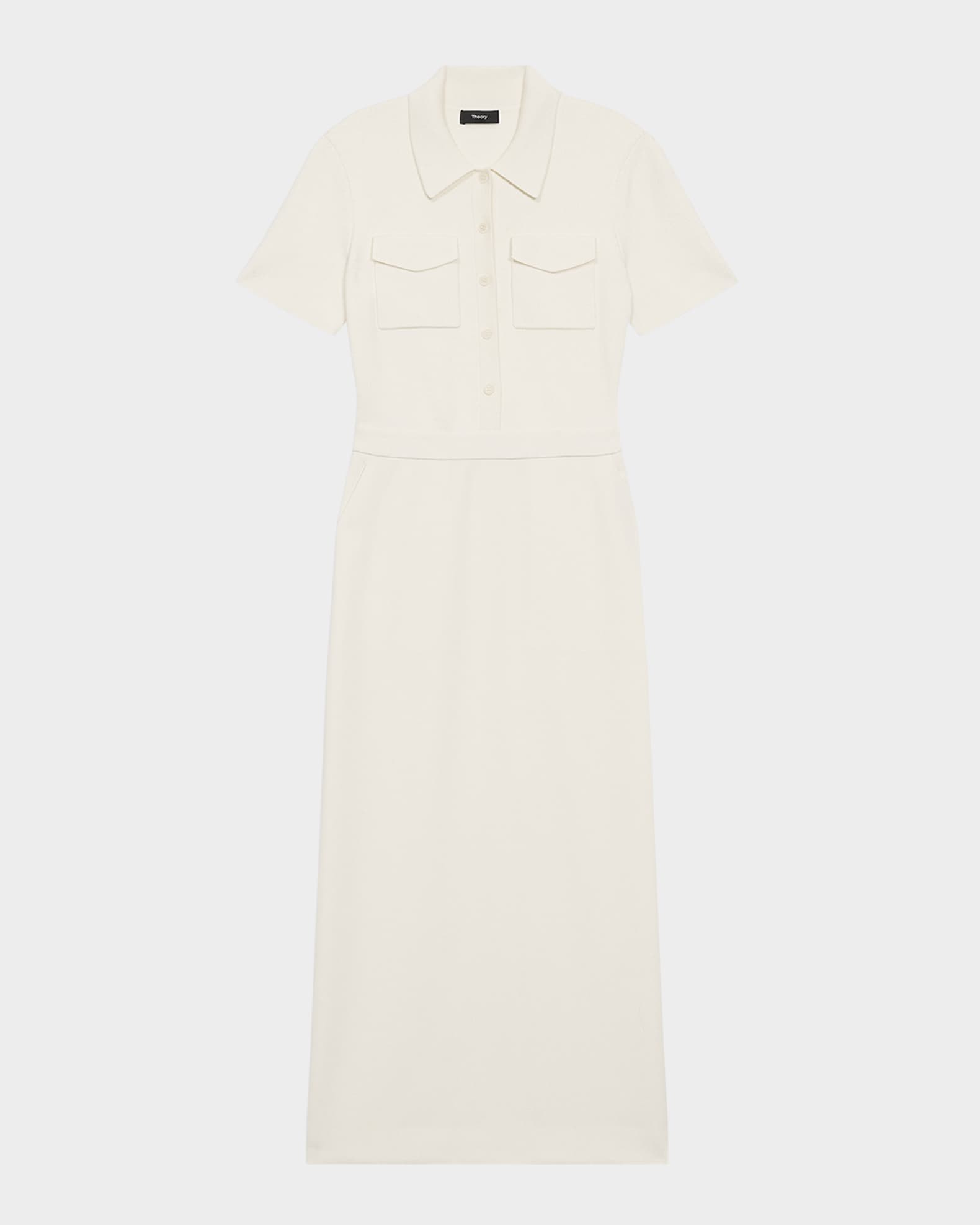Admiral Crepe Short-Sleeve Utility Midi Dress 0