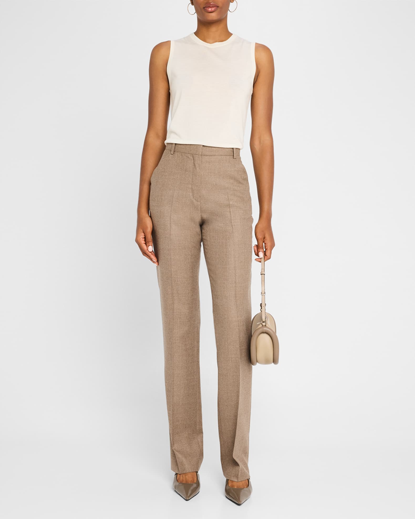 Regal Merino Wool Crewneck Shell Top 1