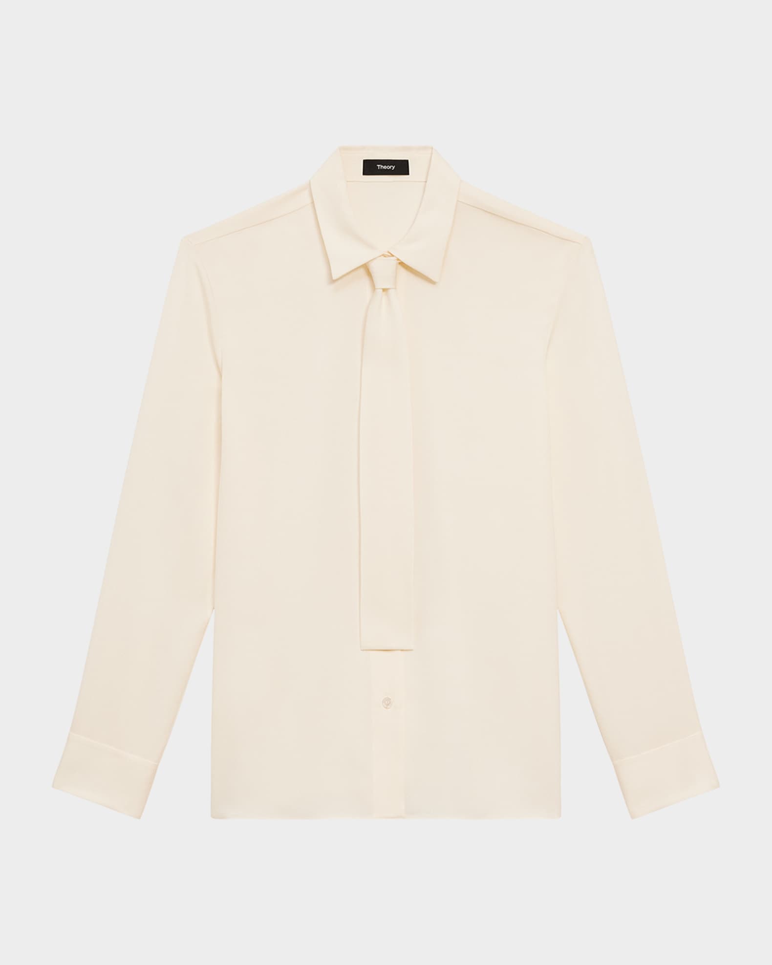 Theory Modern Silk Georgette Neck-Tie Shirt | Neiman Marcus