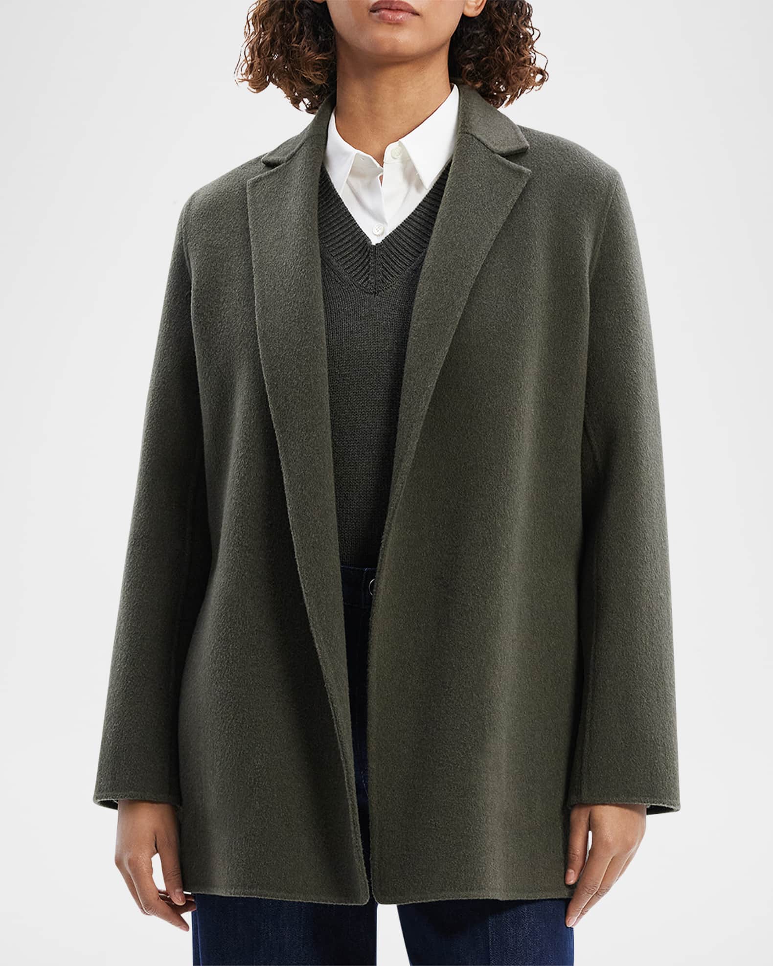 Theory Double Face Wool Cashmere Coat Neiman Marcus