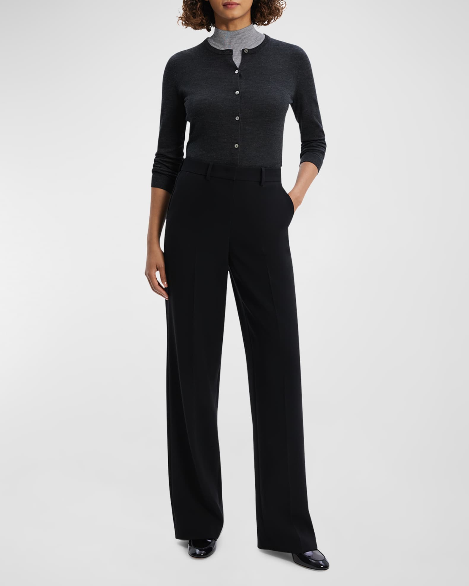 Theory Admiral Crepe Cargo-Pocket Pants | Neiman Marcus