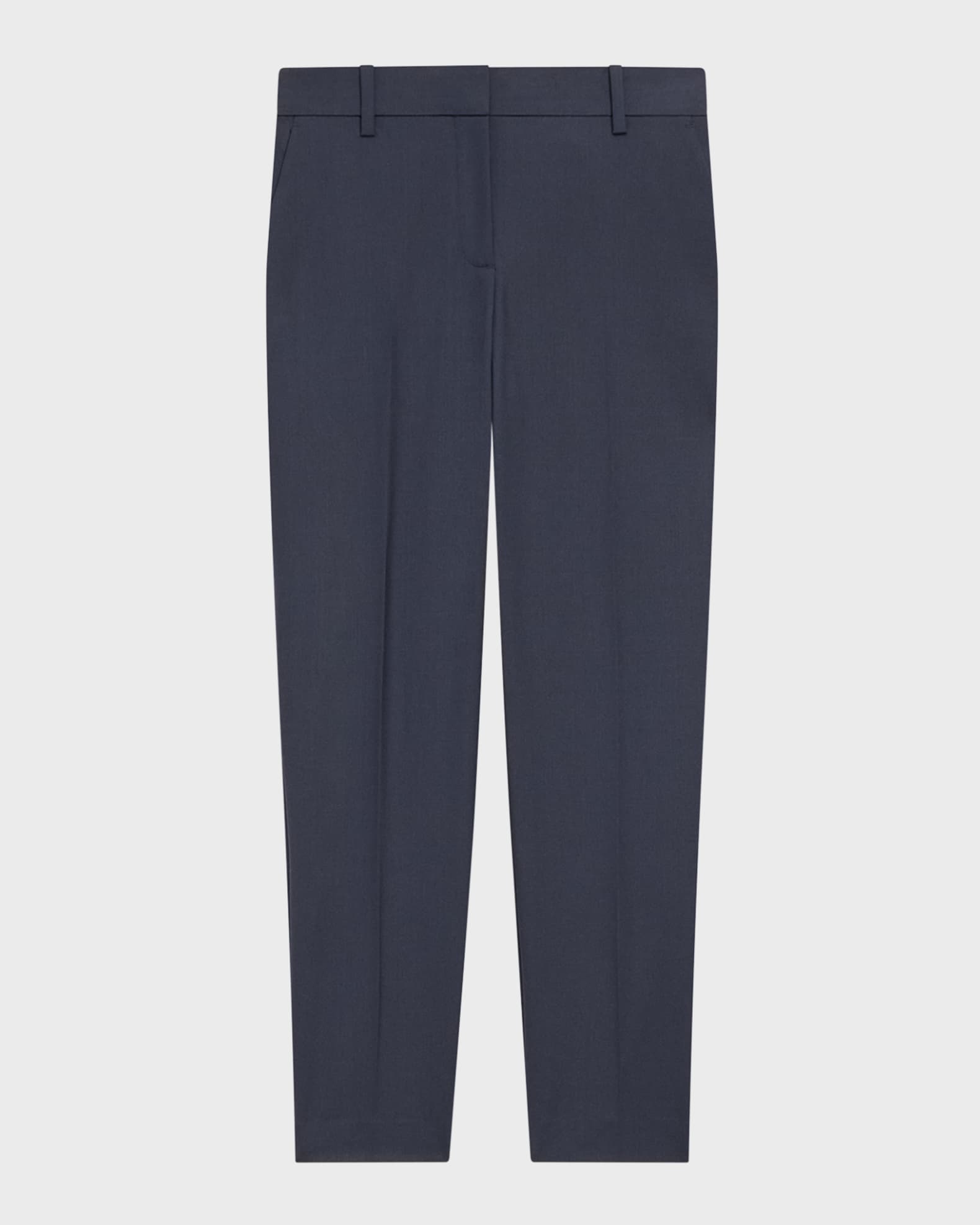 Theory Treeca Traceable Wool Full Length Slim Trousers Neiman Marcus