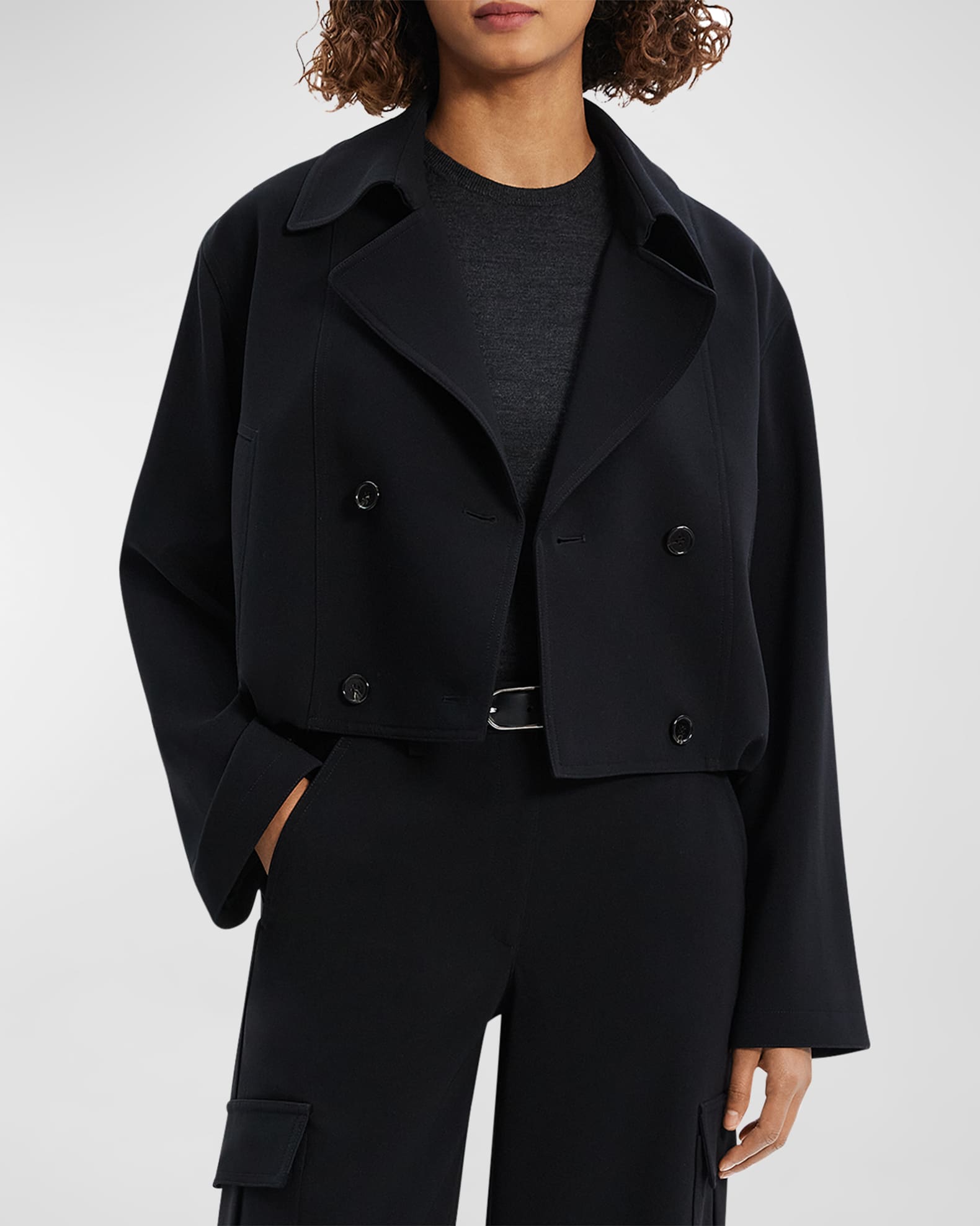 Theory | Crop Trench Coat