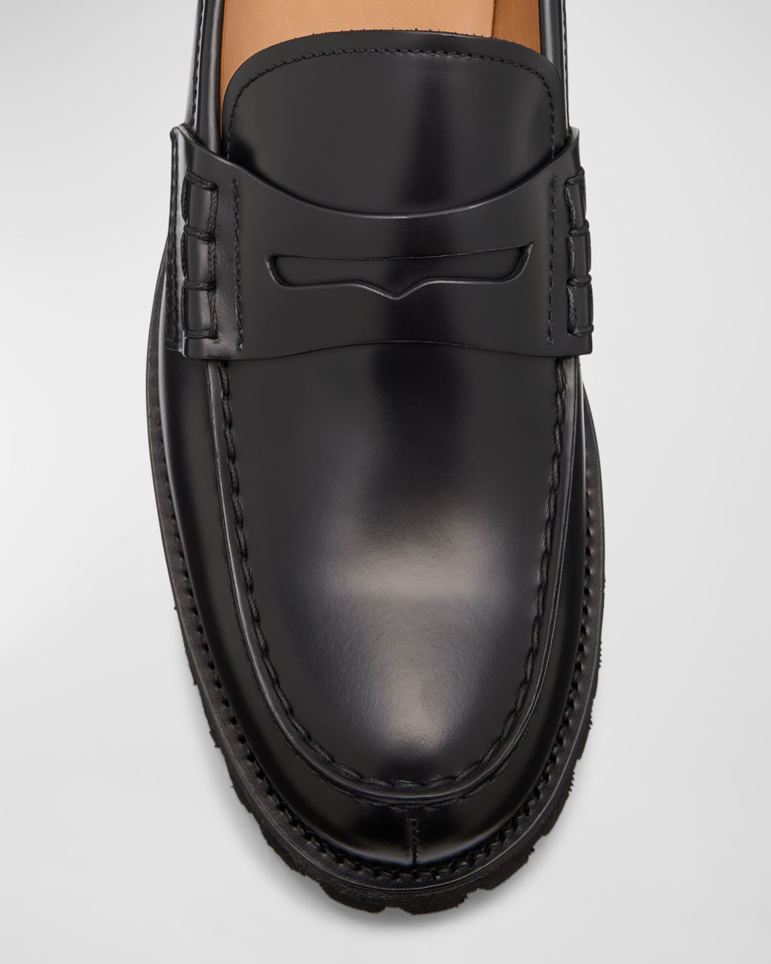 Church's Pembrey Leather Lug-Sole Penny Loafers | Neiman Marcus Church's Pembrey Leather Lug-Sole Penny Loafers | Neiman Marcus