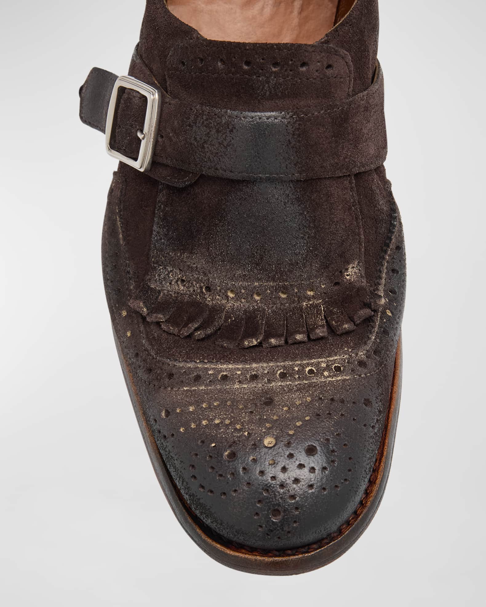 【イタリア製】Church’s Shanghai ブラウン　レザーモンクシューズ Church's Shanghai Monk Shoes | Brown | FARFETCH