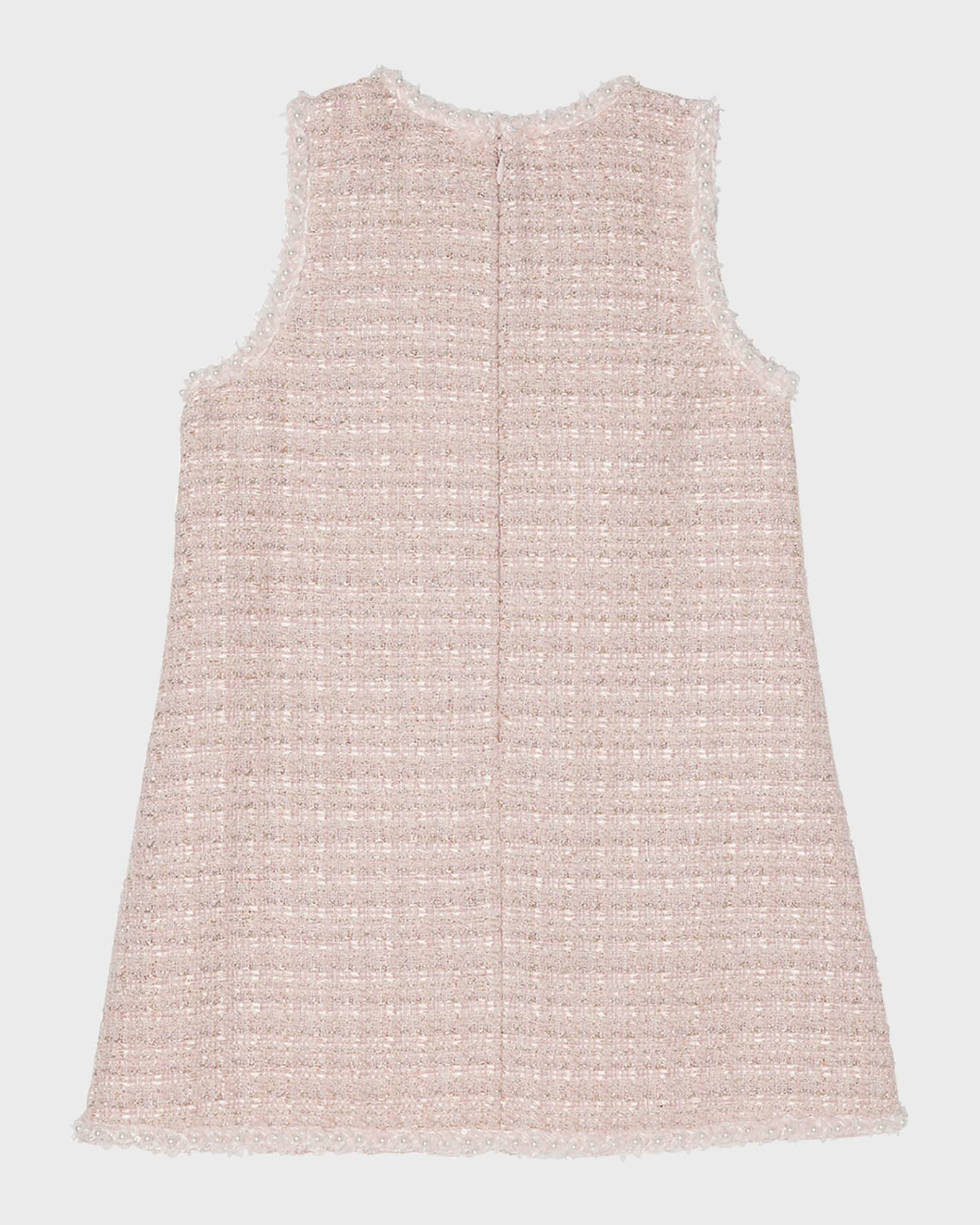 Girl's Aubazine Tweed Embellished Dress 1