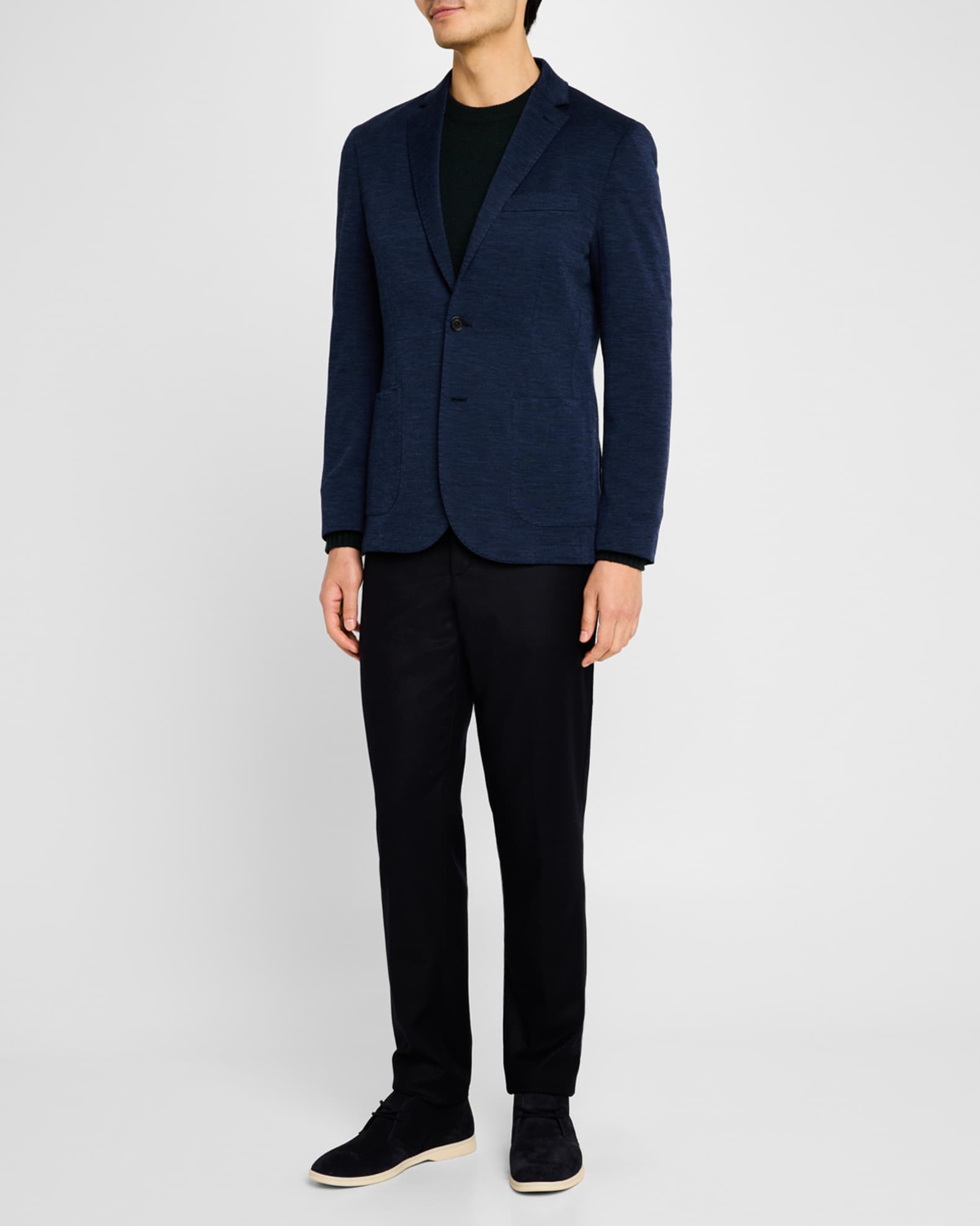 Men's Wool Jersey Two-Button Sport Coat 1