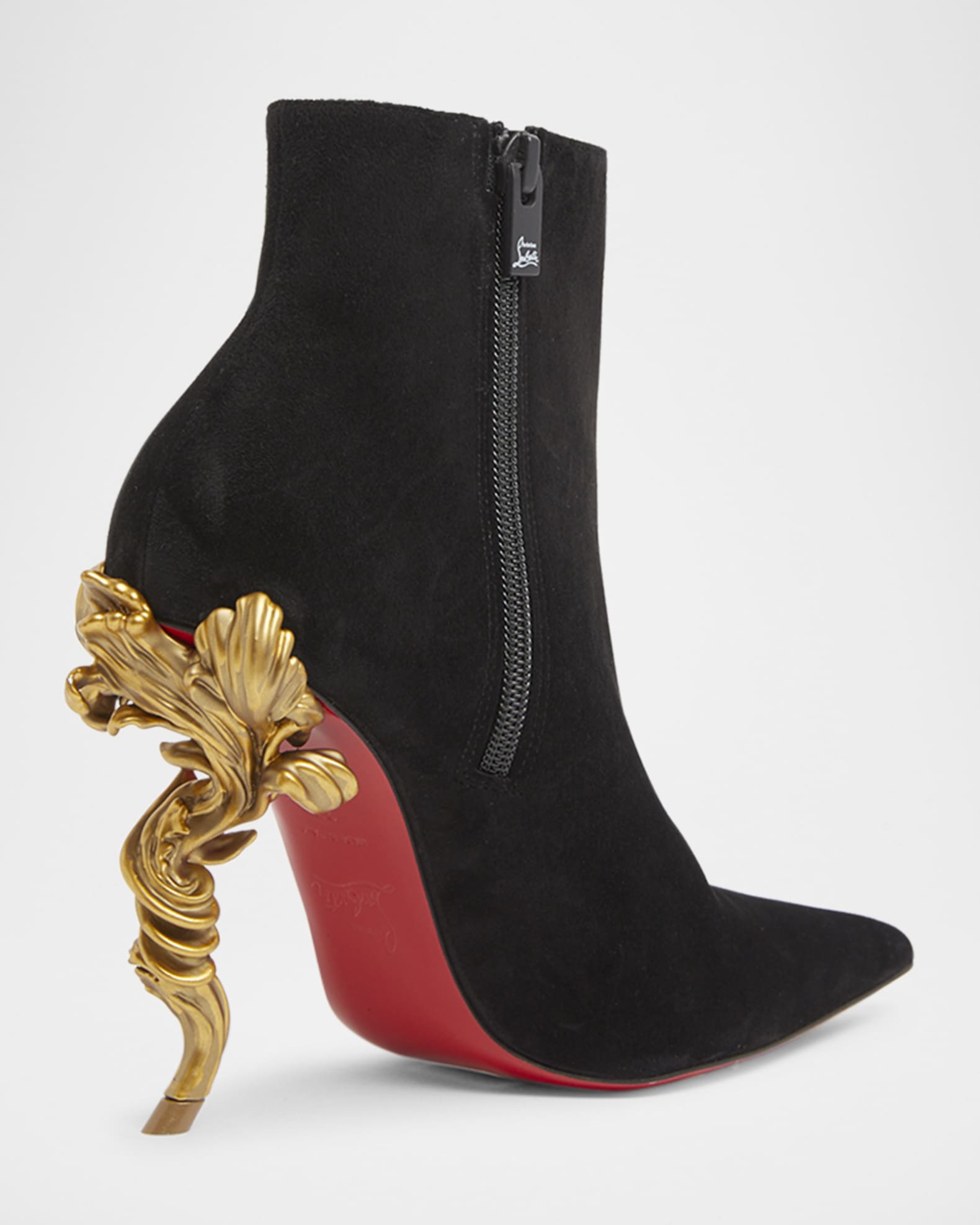 Belle Suede Red Sole Ankle Booties