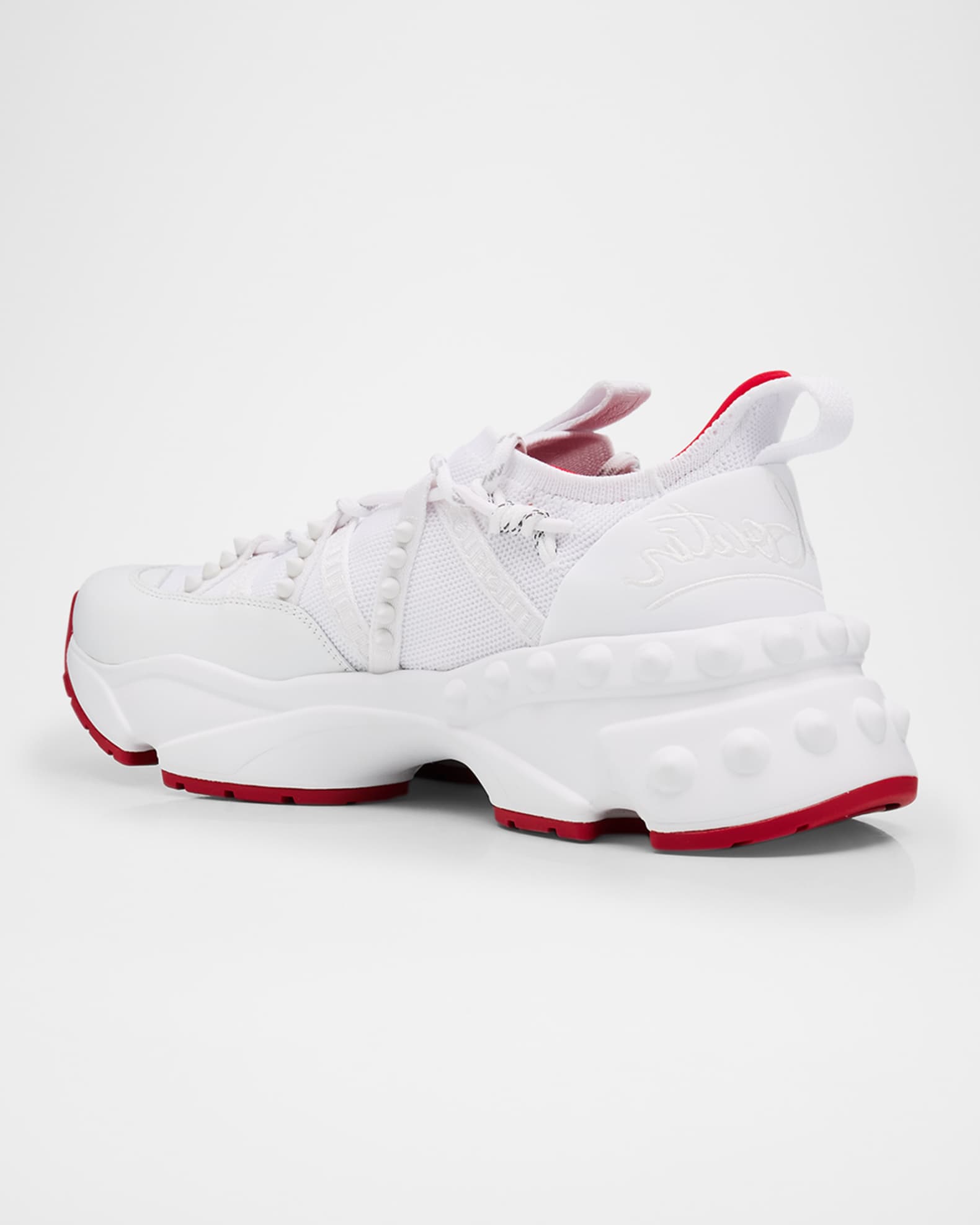 Christian Louboutin Trailnrun Donna Mixed-Media Sneakers | Neiman