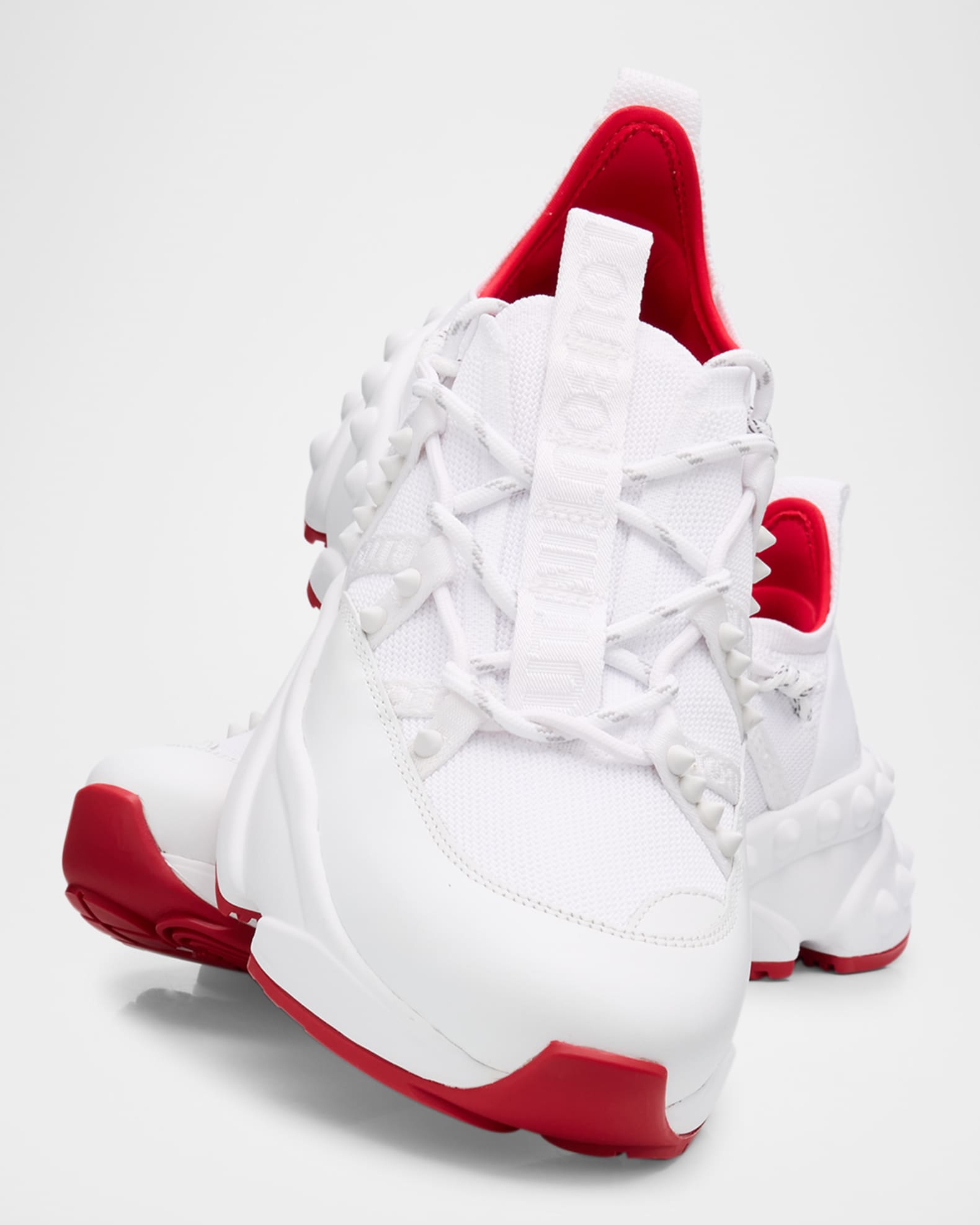 関送込 Louboutin TRAILNRUN DONNA フラット スニーカー Christian Louboutin Trailnrun Donna Mixed-Media Sneakers