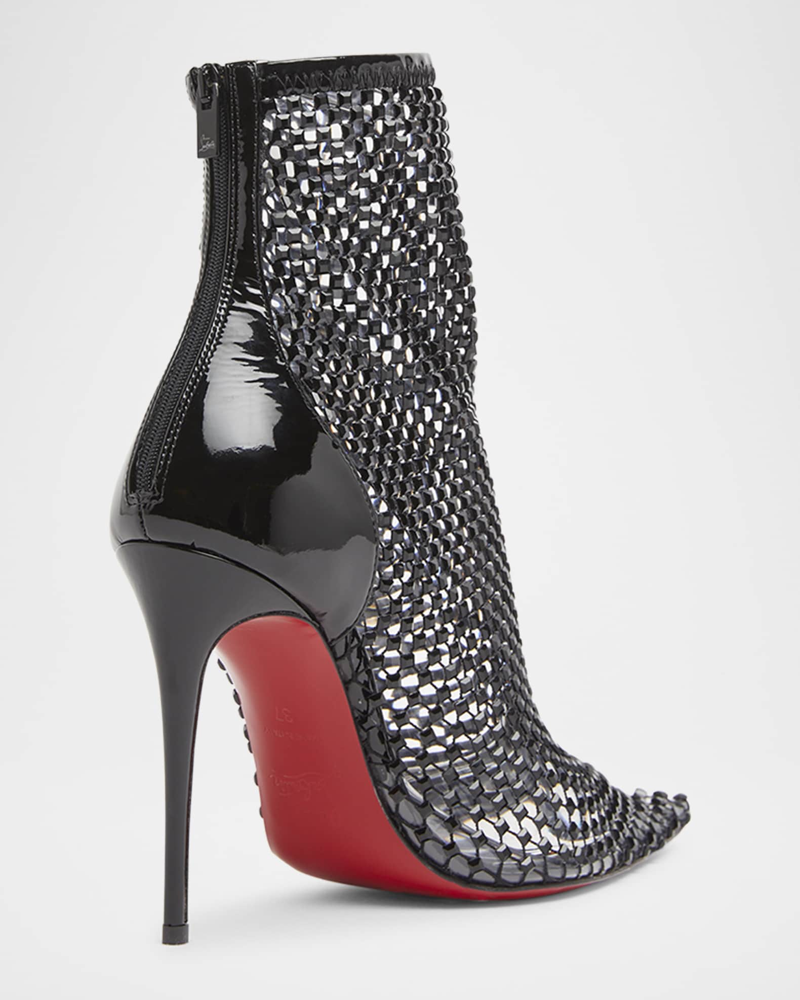 Kate Mesh Red Sole Stiletto Booties