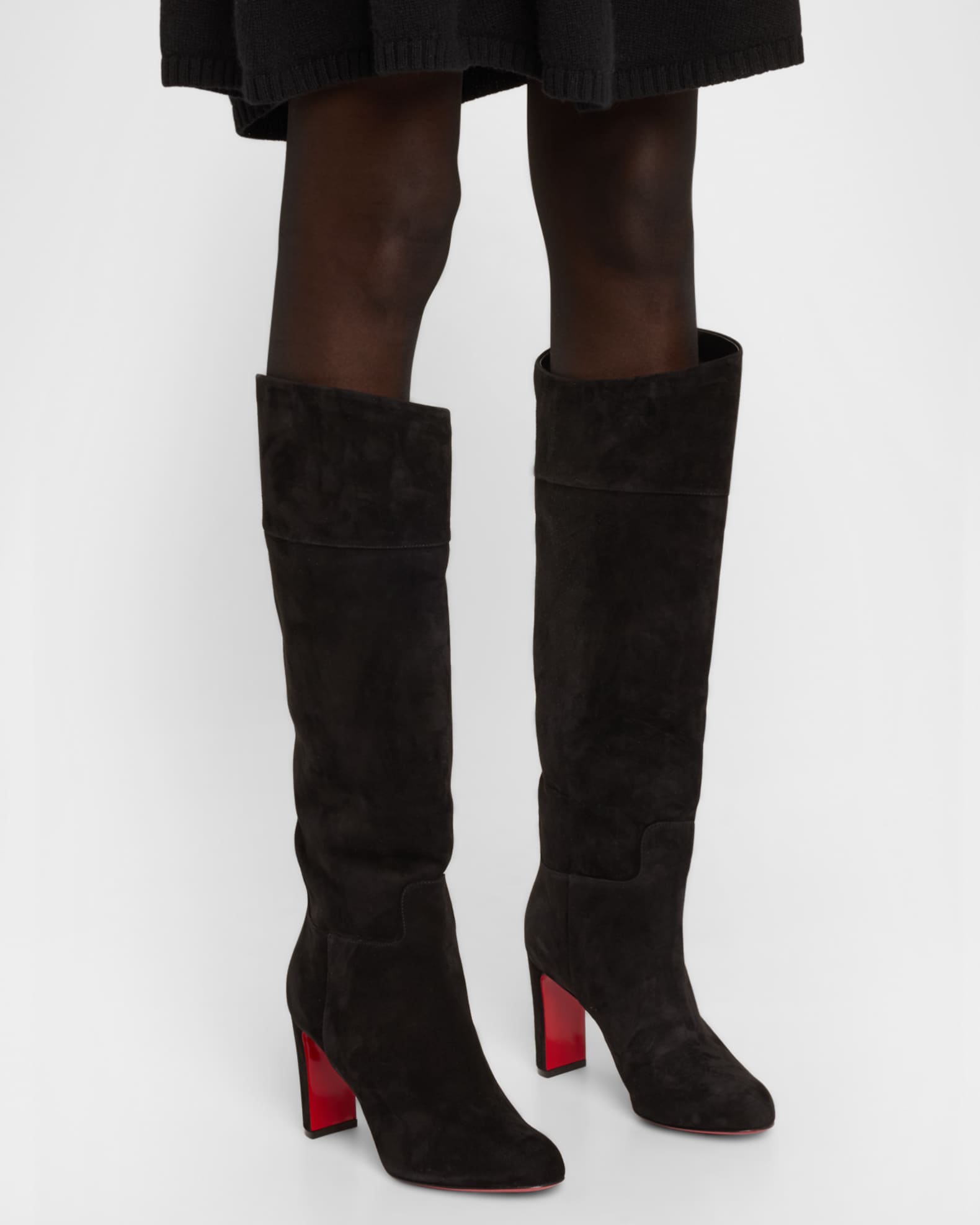 Loo Suede Red Sole Knee Boots 1