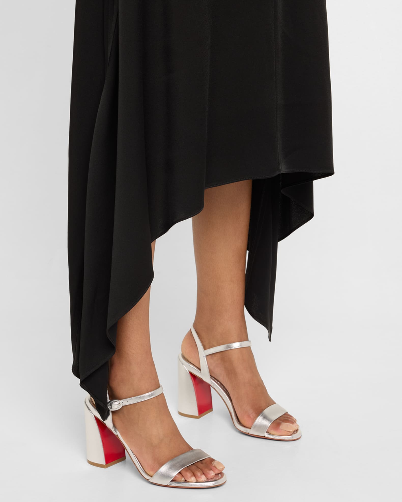 Christian Louboutin Miss Jane Metallic Red Sole Ankle-Strap