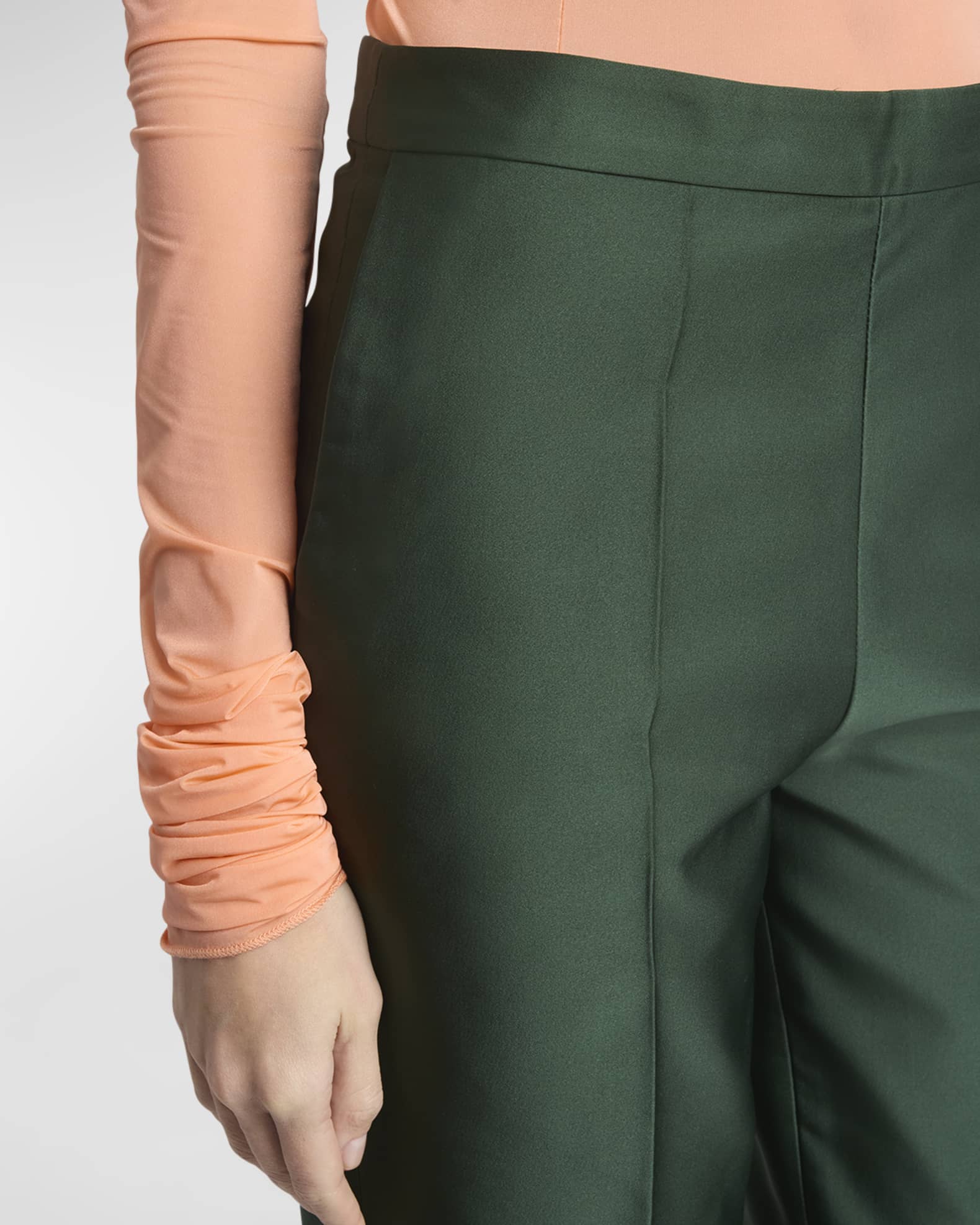 Roxy Silk Straight Leg Pant - Tiffany Blue - Tees By Tina