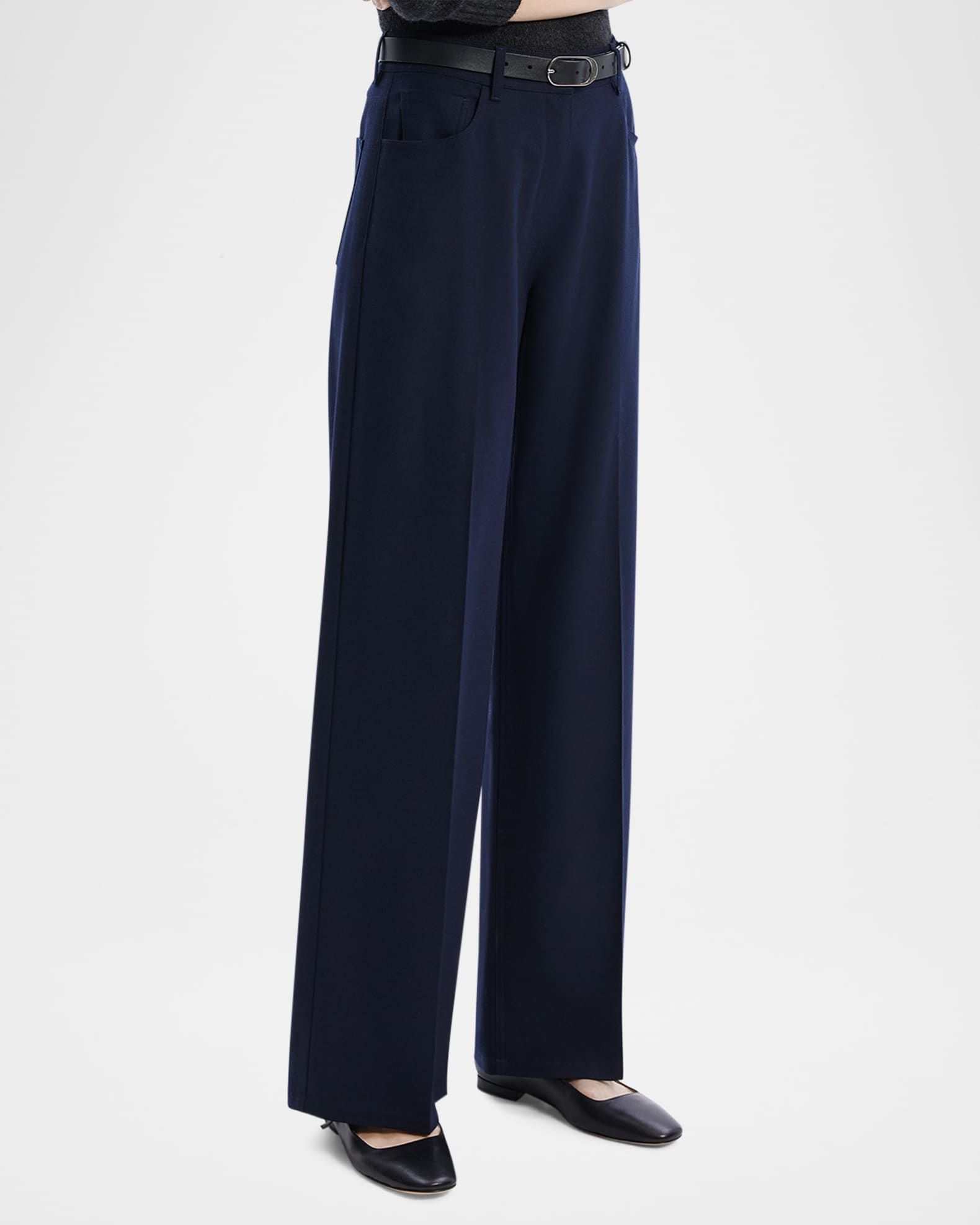 Flannel Relaxed Straight-Leg Pants 1