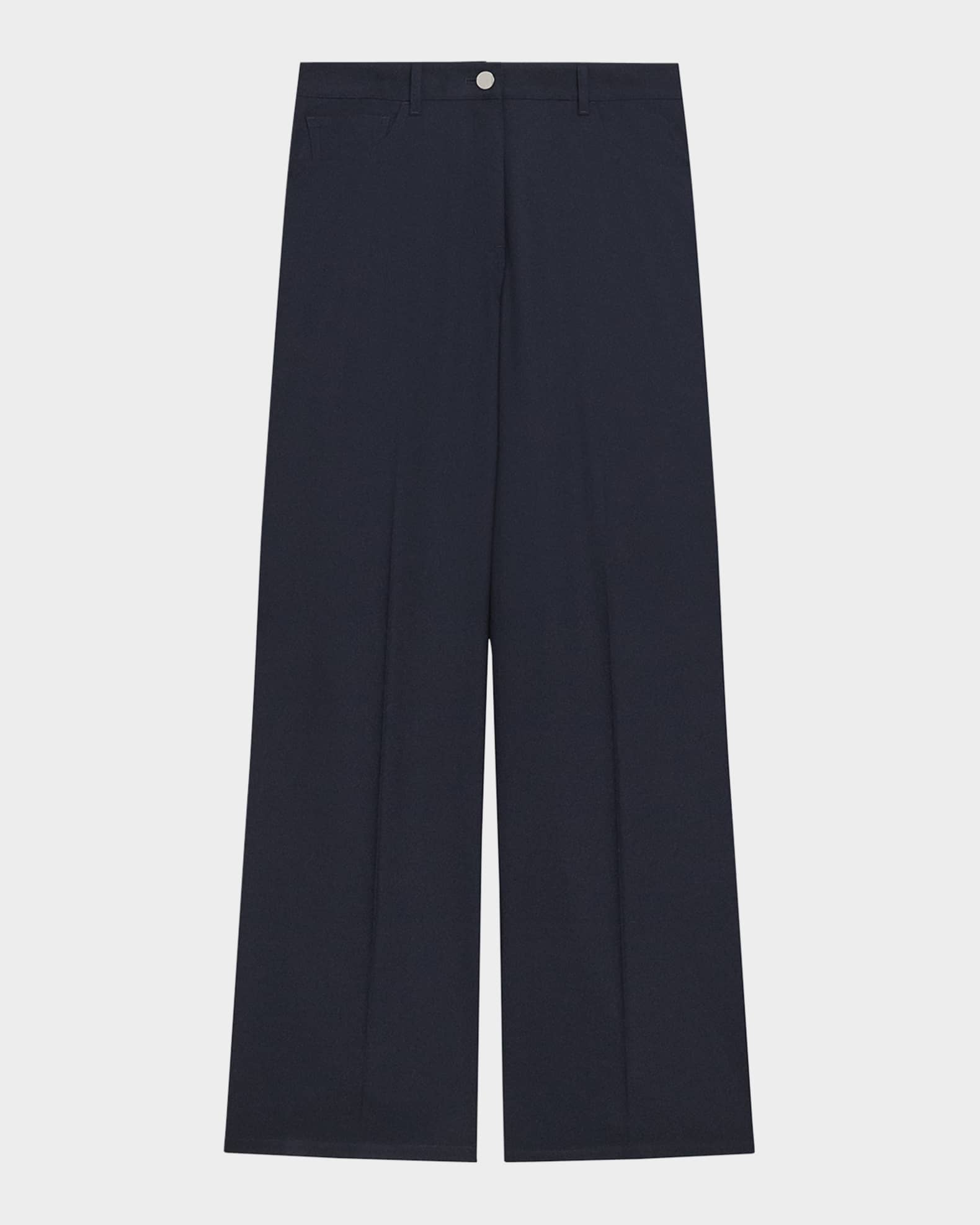 Flannel Relaxed Straight-Leg Pants 0