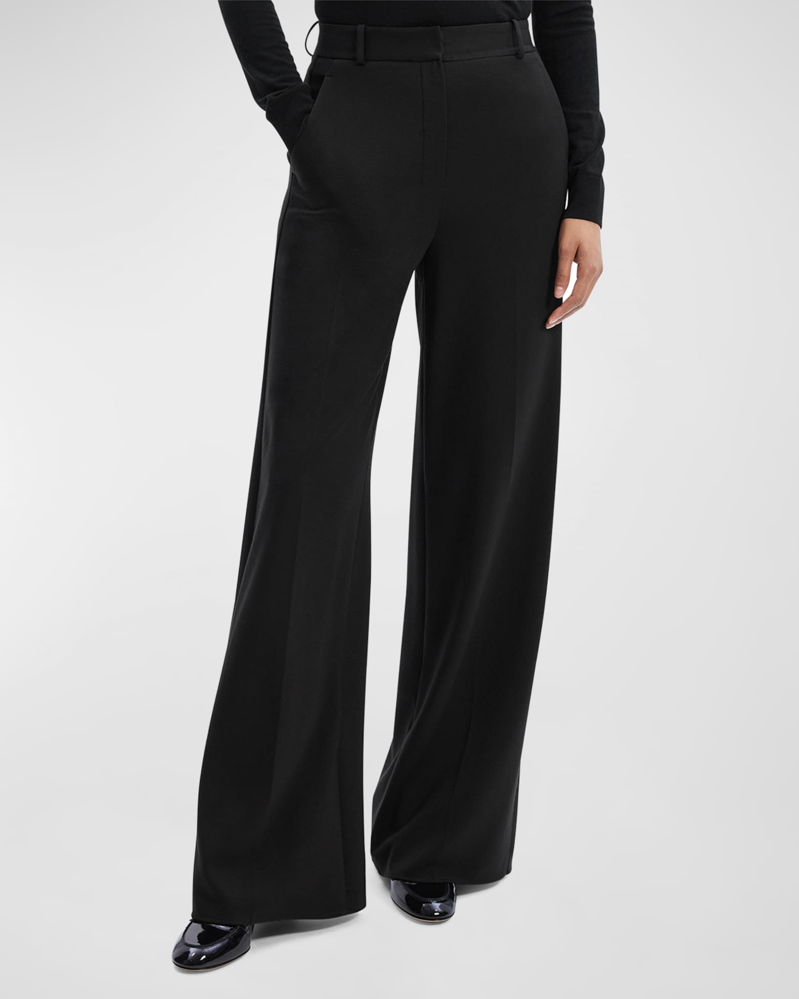 High-Waist Double-Knit Trousers 1
