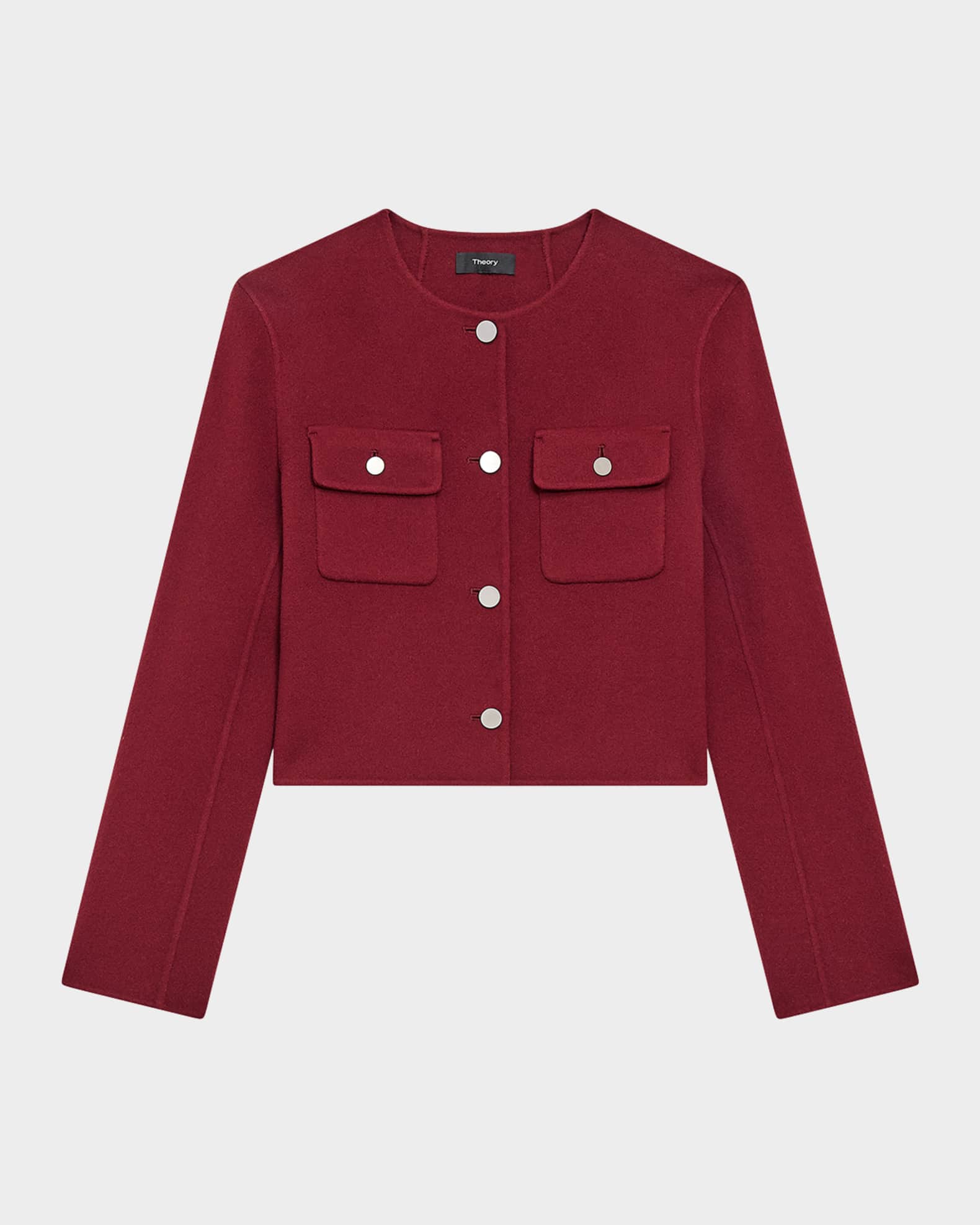 Wool and Cashmere Cropped Cardigan Jacket 0