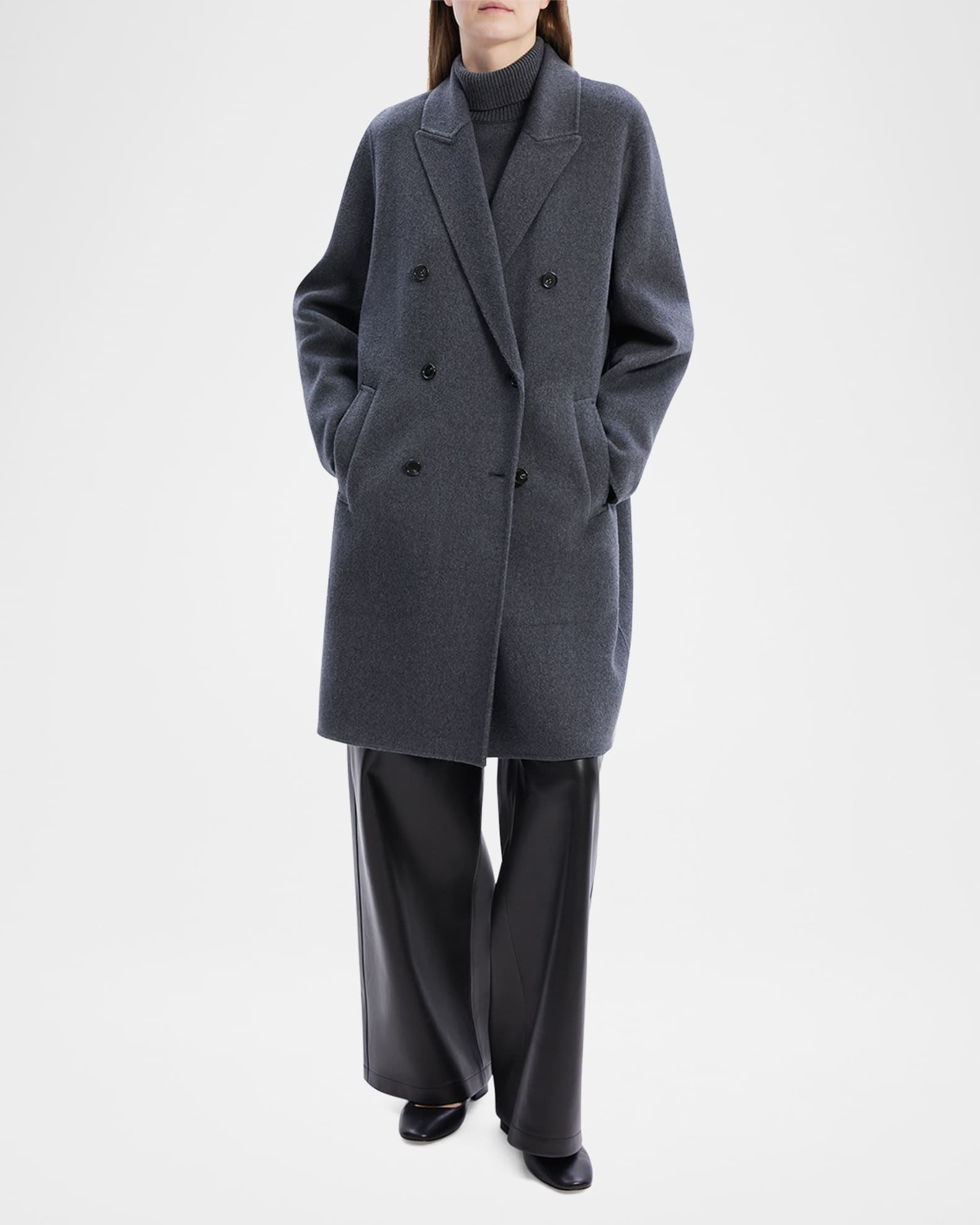 Theory double breasted coat shop
