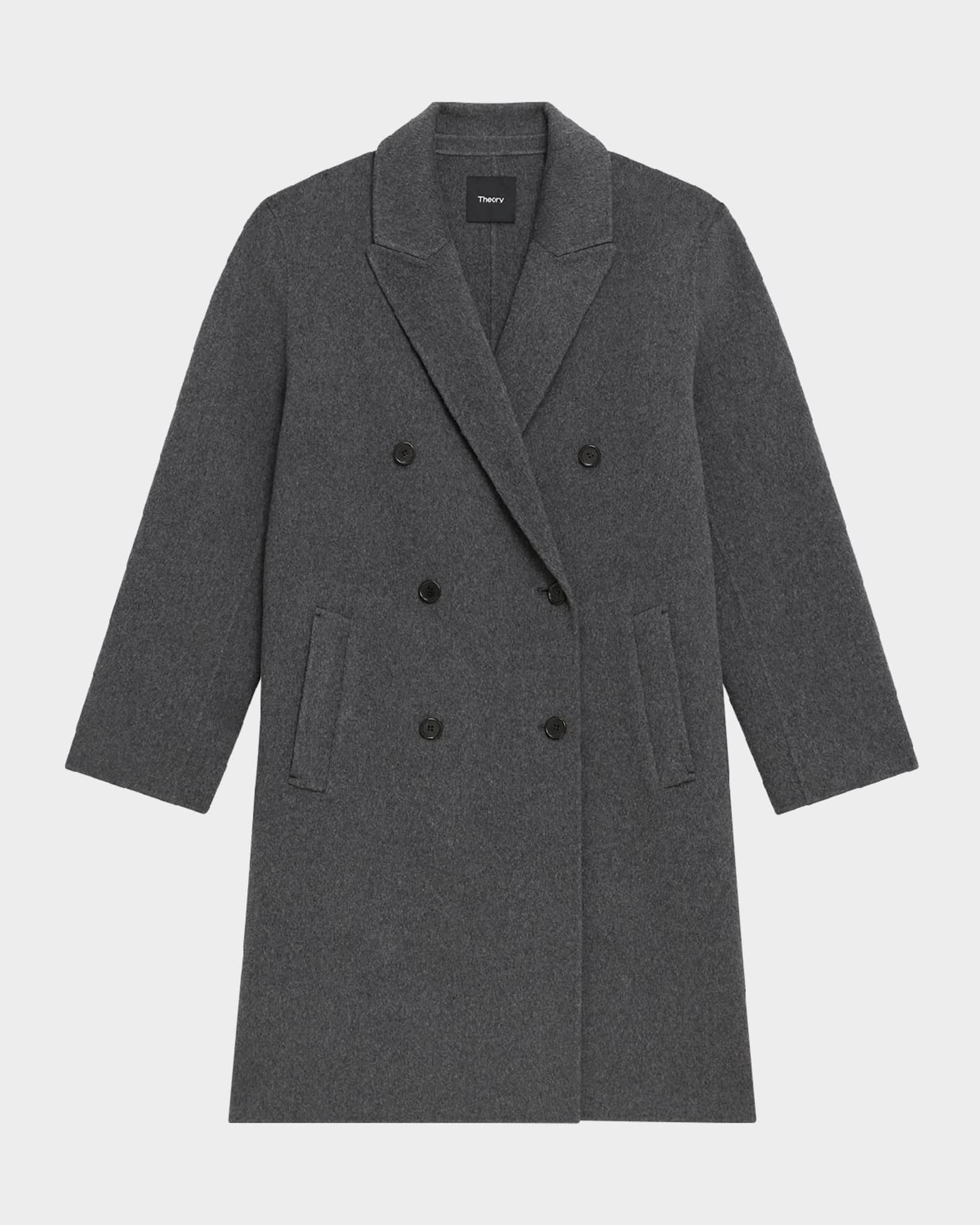 Theory grey wool coat discount