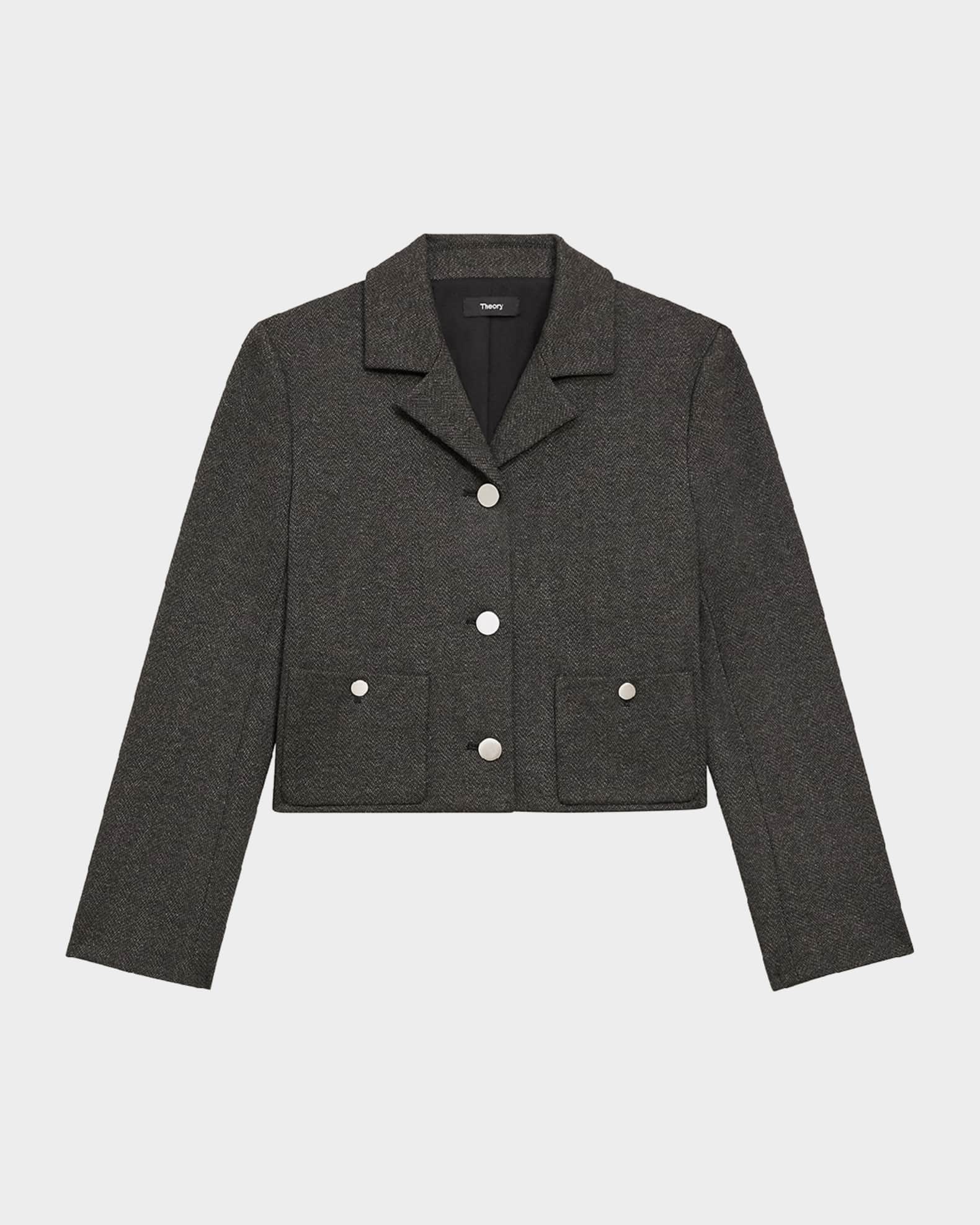 Boxy Cropped Patch Pocket Jacket 0
