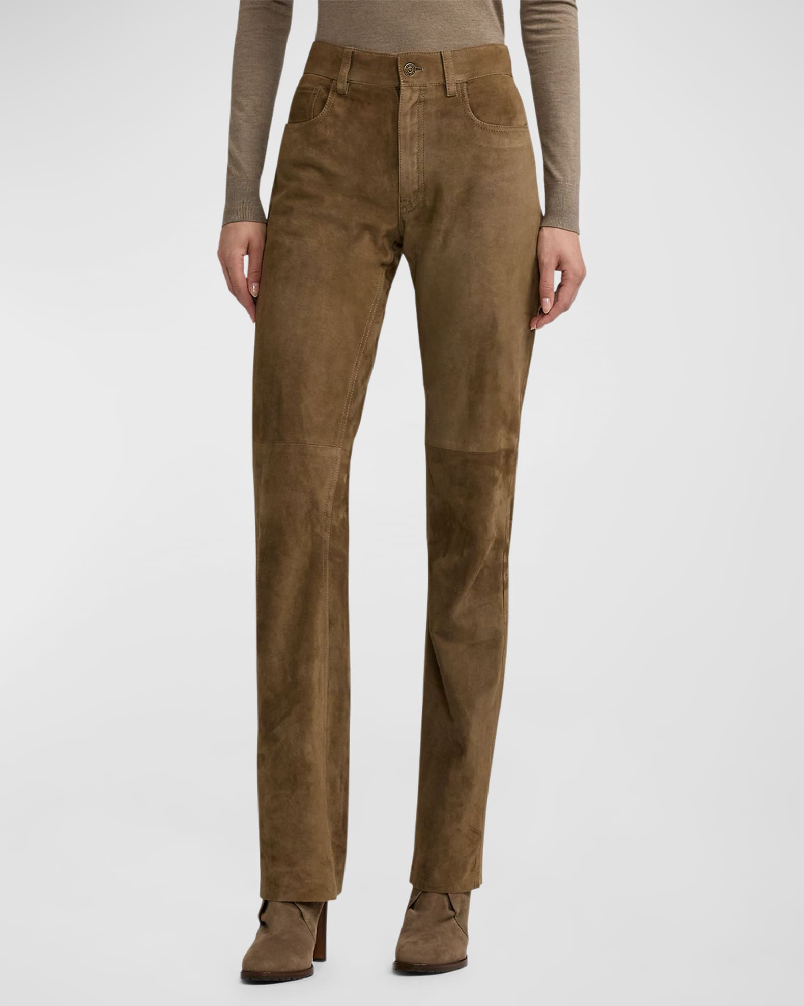 Ralph lauren suede pants outlet