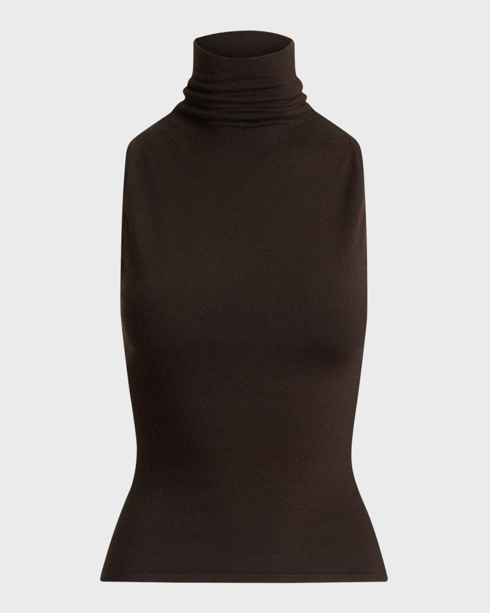 Ralph Lauren Collection Cashmere Jersey Sleeveless Turtleneck Neiman Marcus