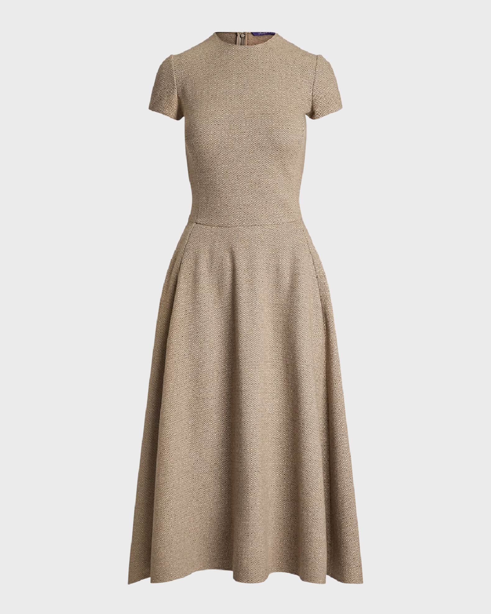 Margaret Herringbone Jersey Day Dress
