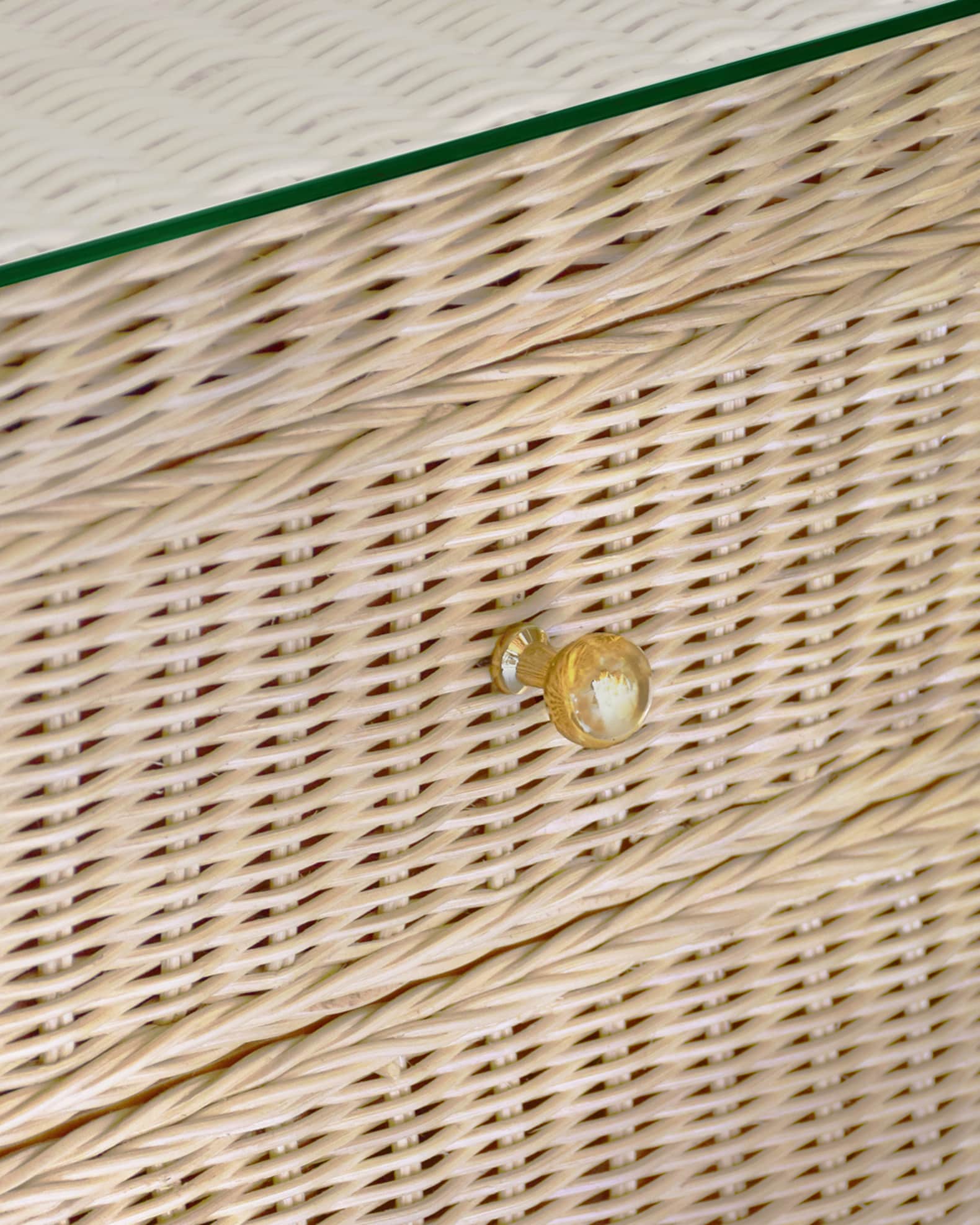 Worlds Away Giselle Rattan Side Table | Neiman Marcus