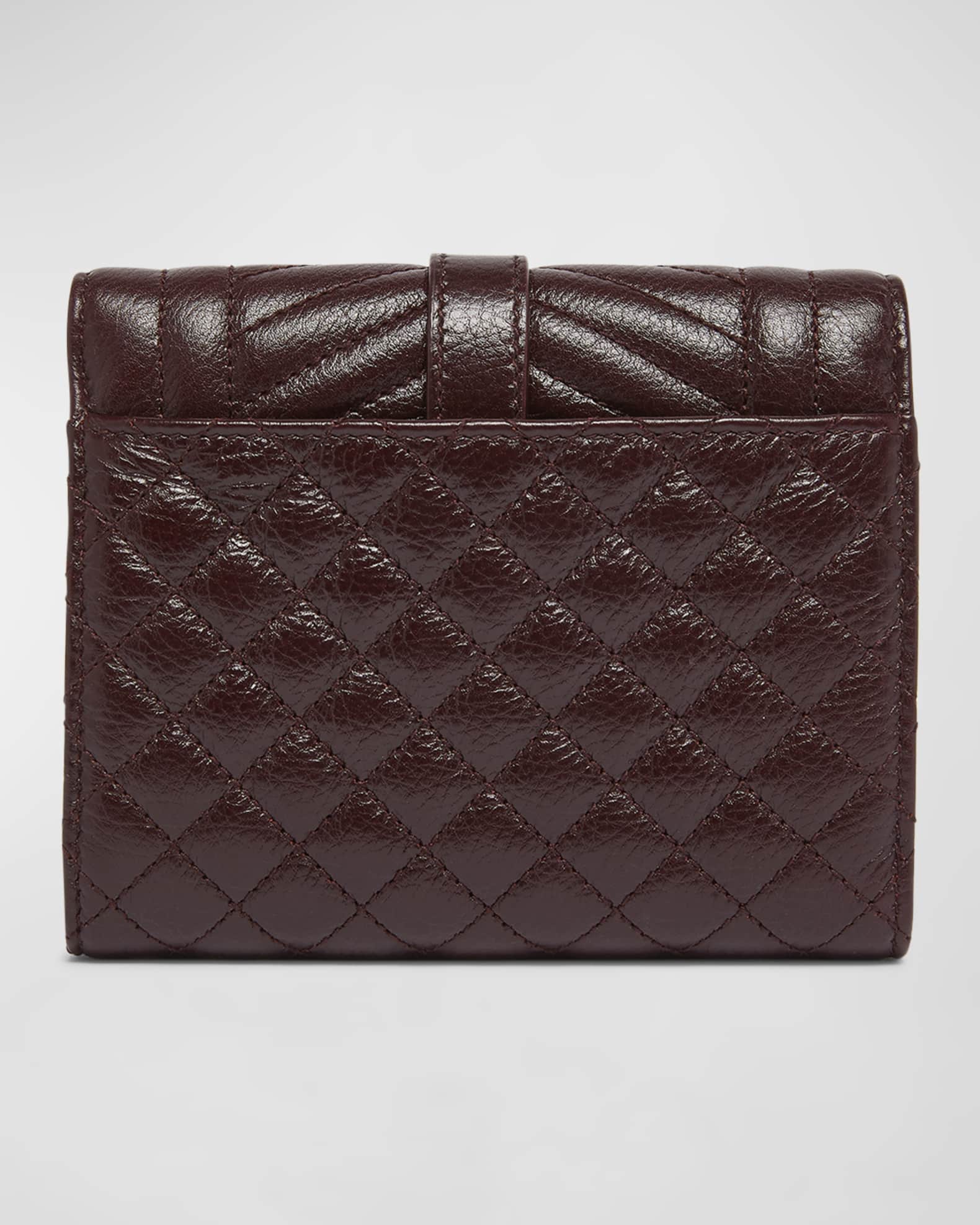 Ysl compact trifold wallet outlet