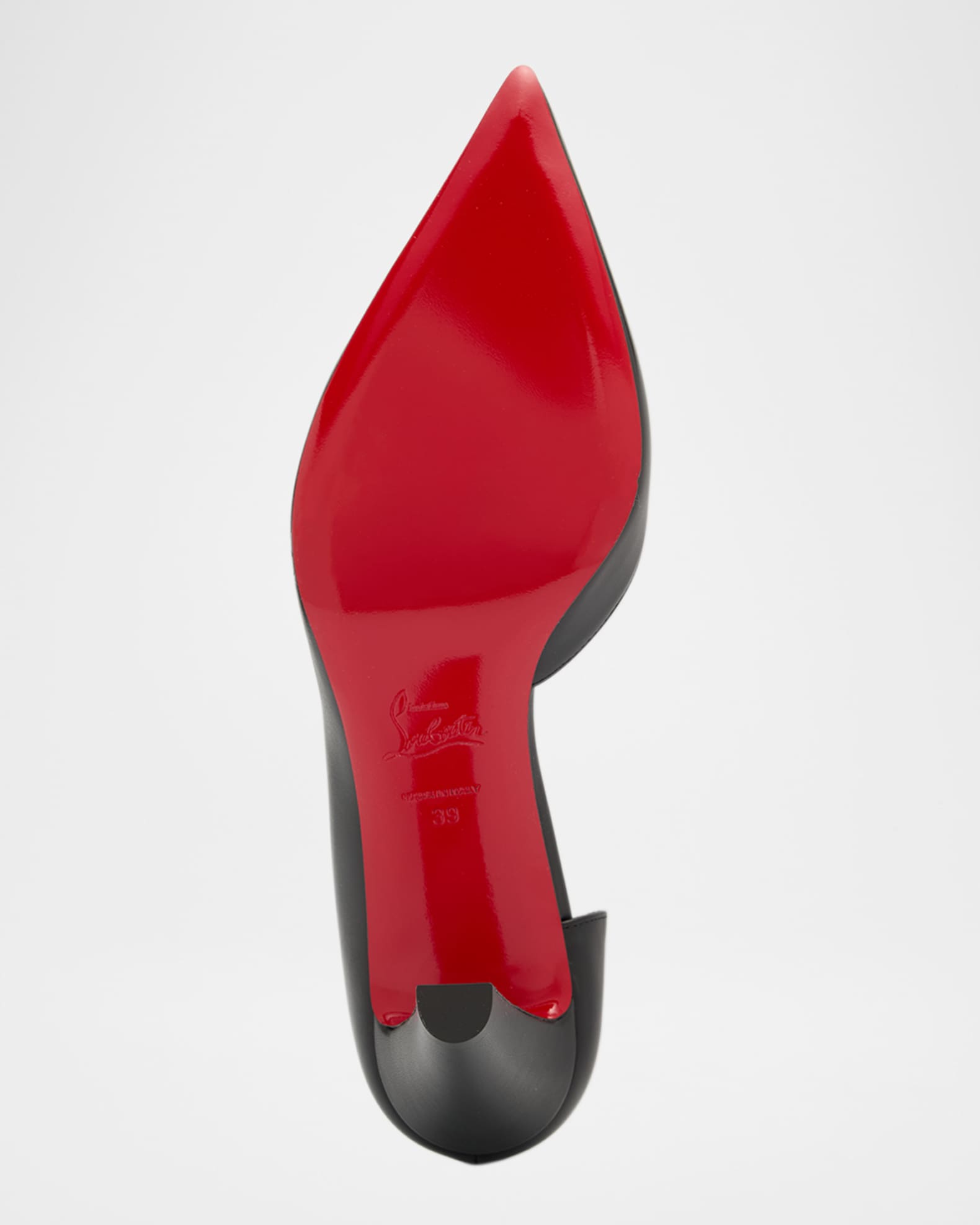 Christian Louboutin Vibella Matte Half-d'Orsay Red Sole