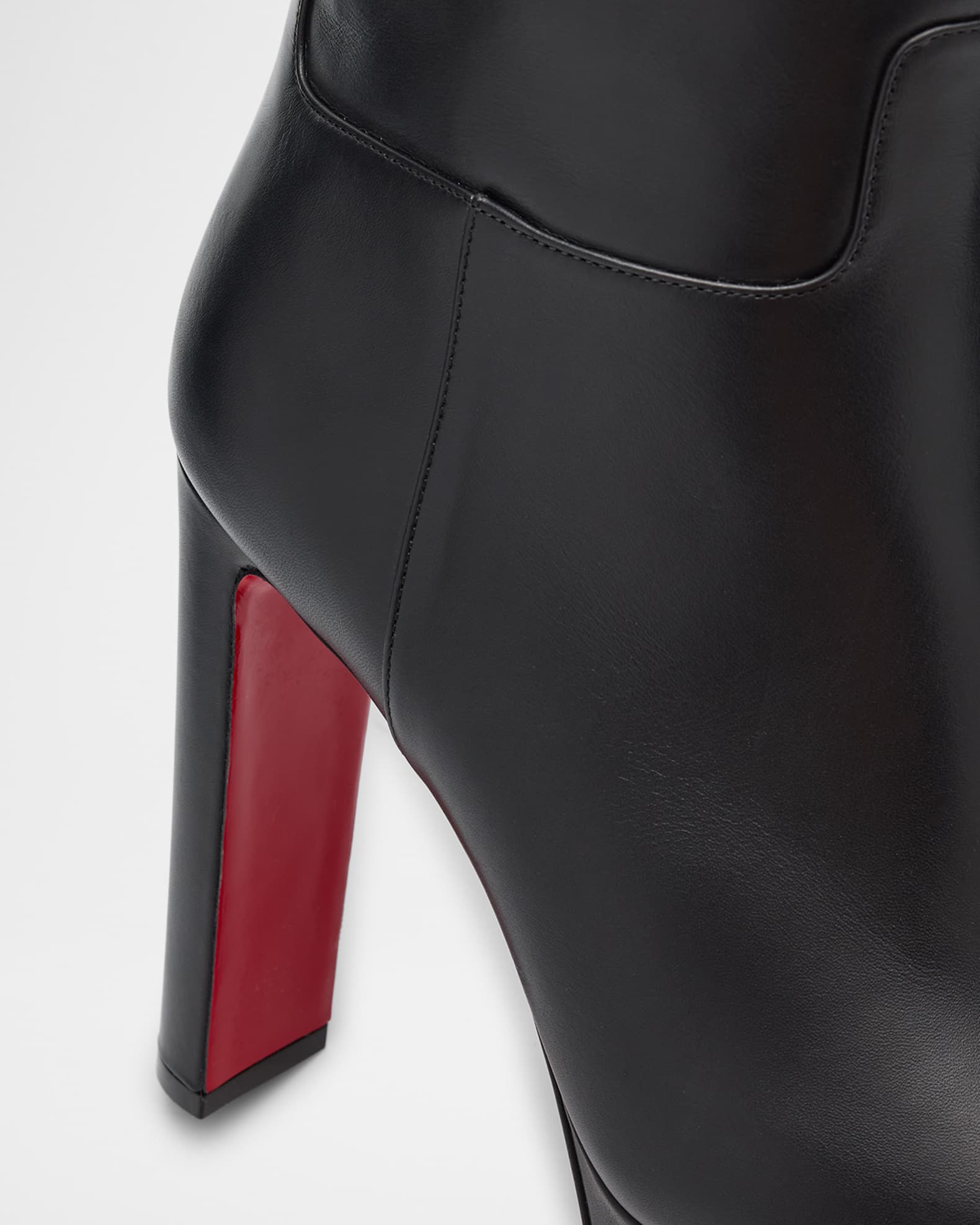 Loo Leather Red Sole Knee Boots